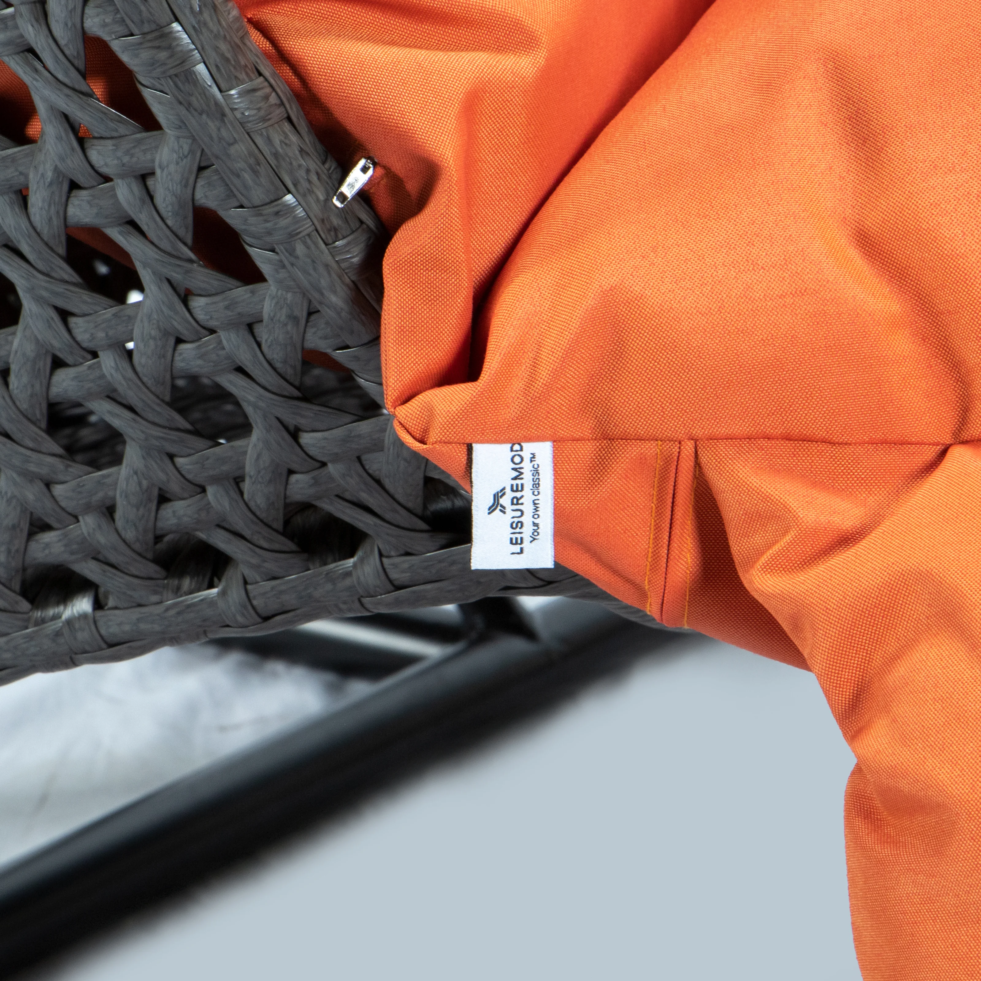 Charcoal Wicker Hanging 2 person Egg Swing Chair