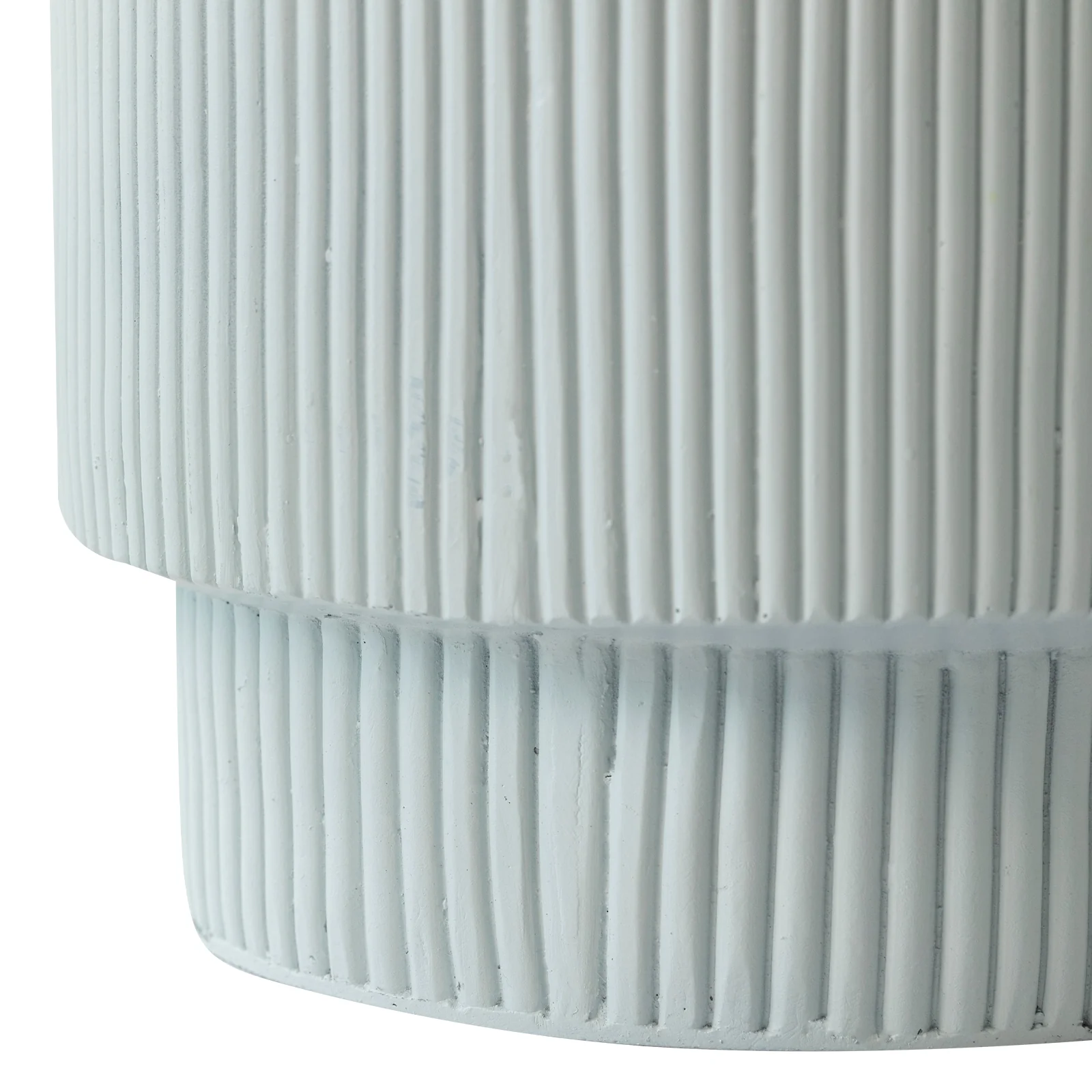 Eden Collection Fiberglass Outdoor Side Table in Light Grey