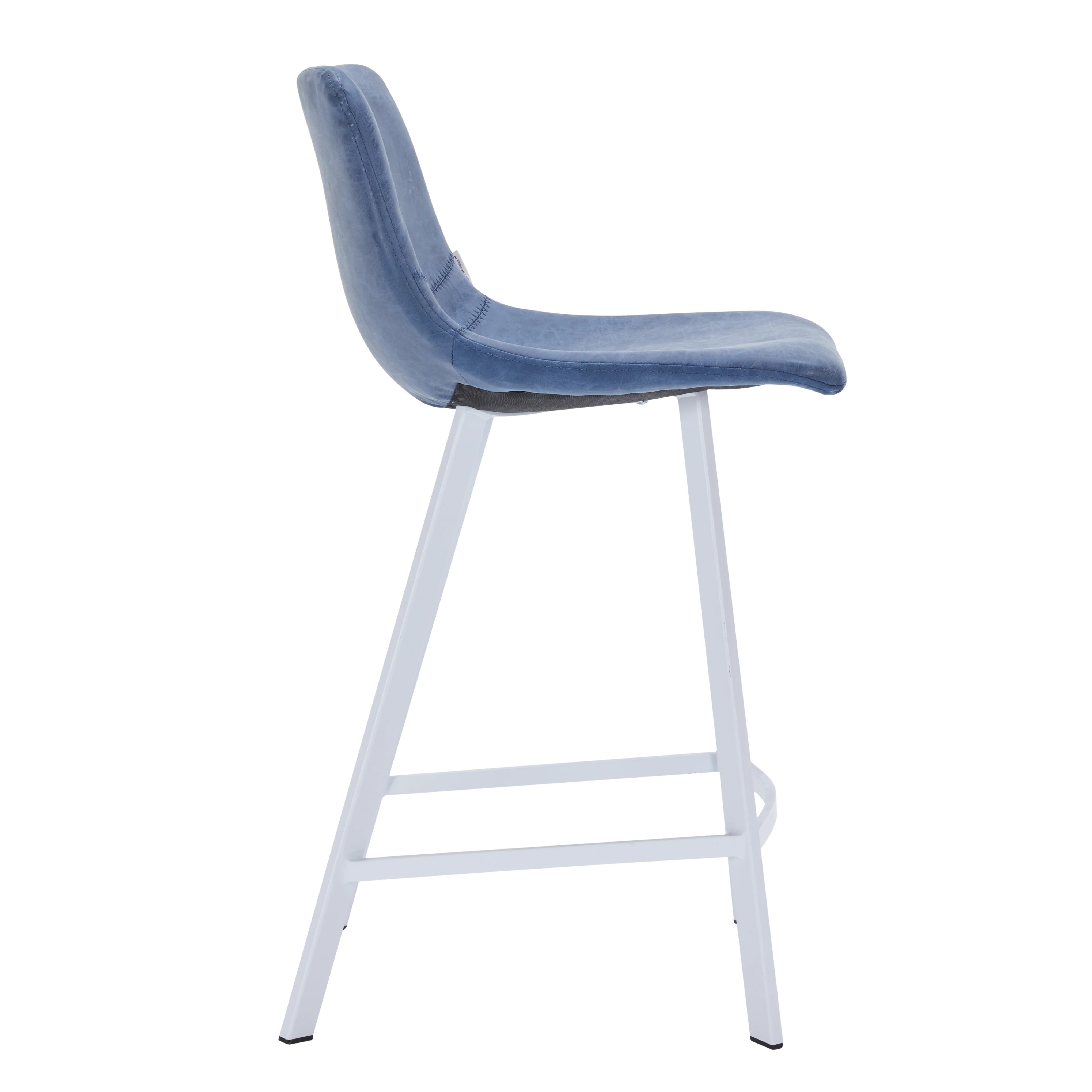 Elland - Counter stool - Peacock Blue - White Base