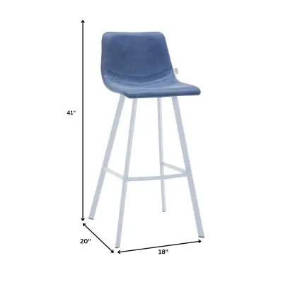 Elland - Counter stool - Peacock Blue - White Base