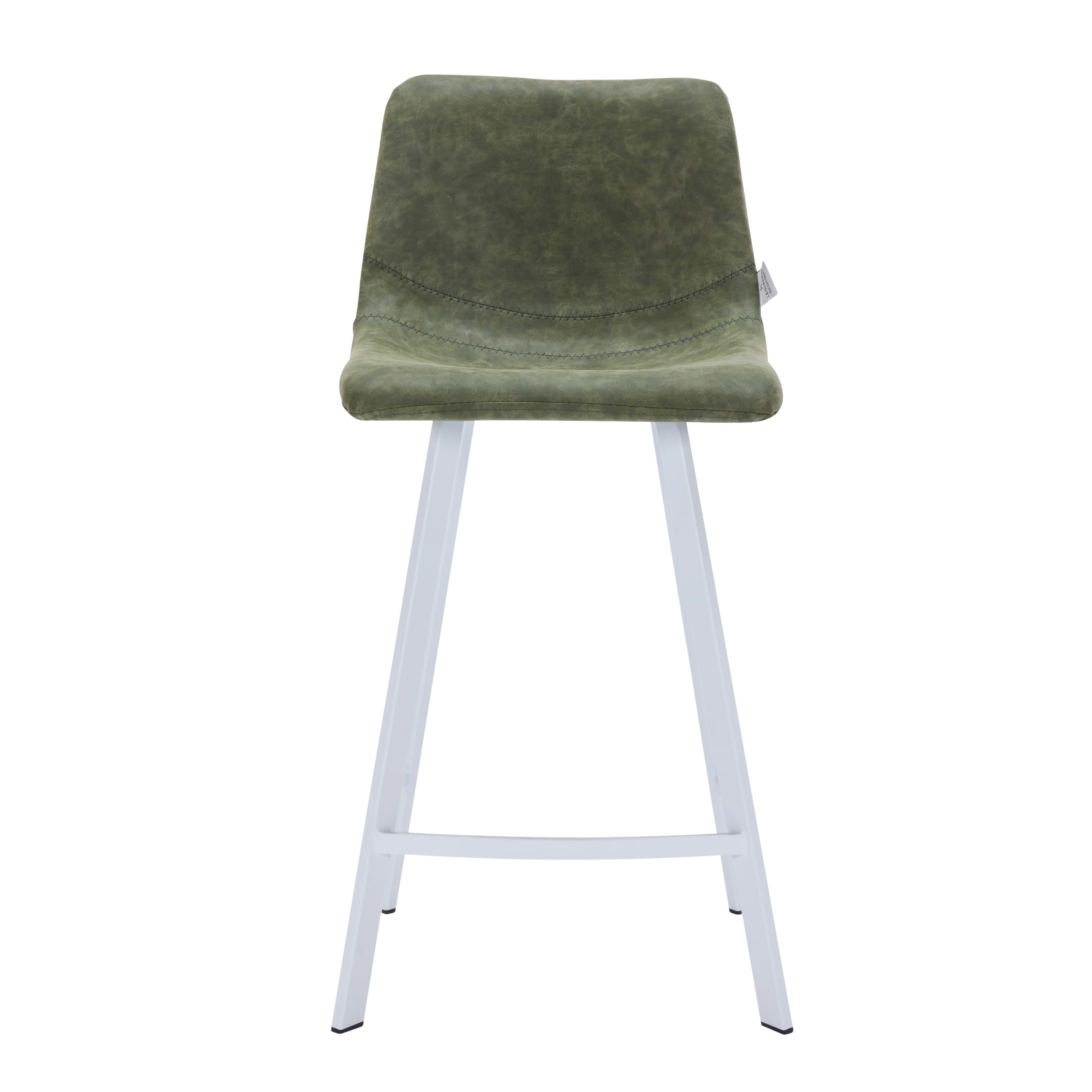 Elland - Counter stool - Olive Green- White Base