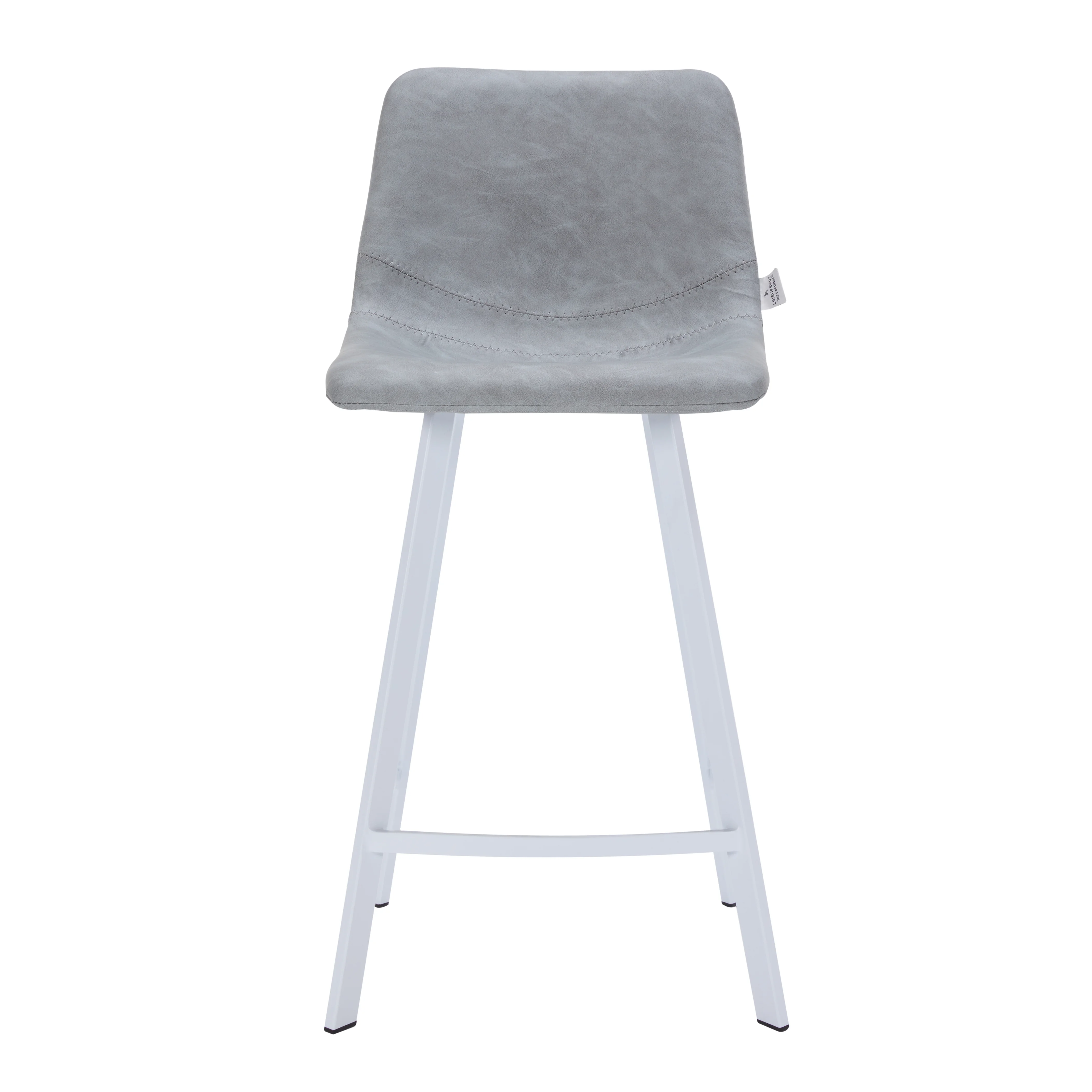 Elland - Counter stool -Light Grey- White base