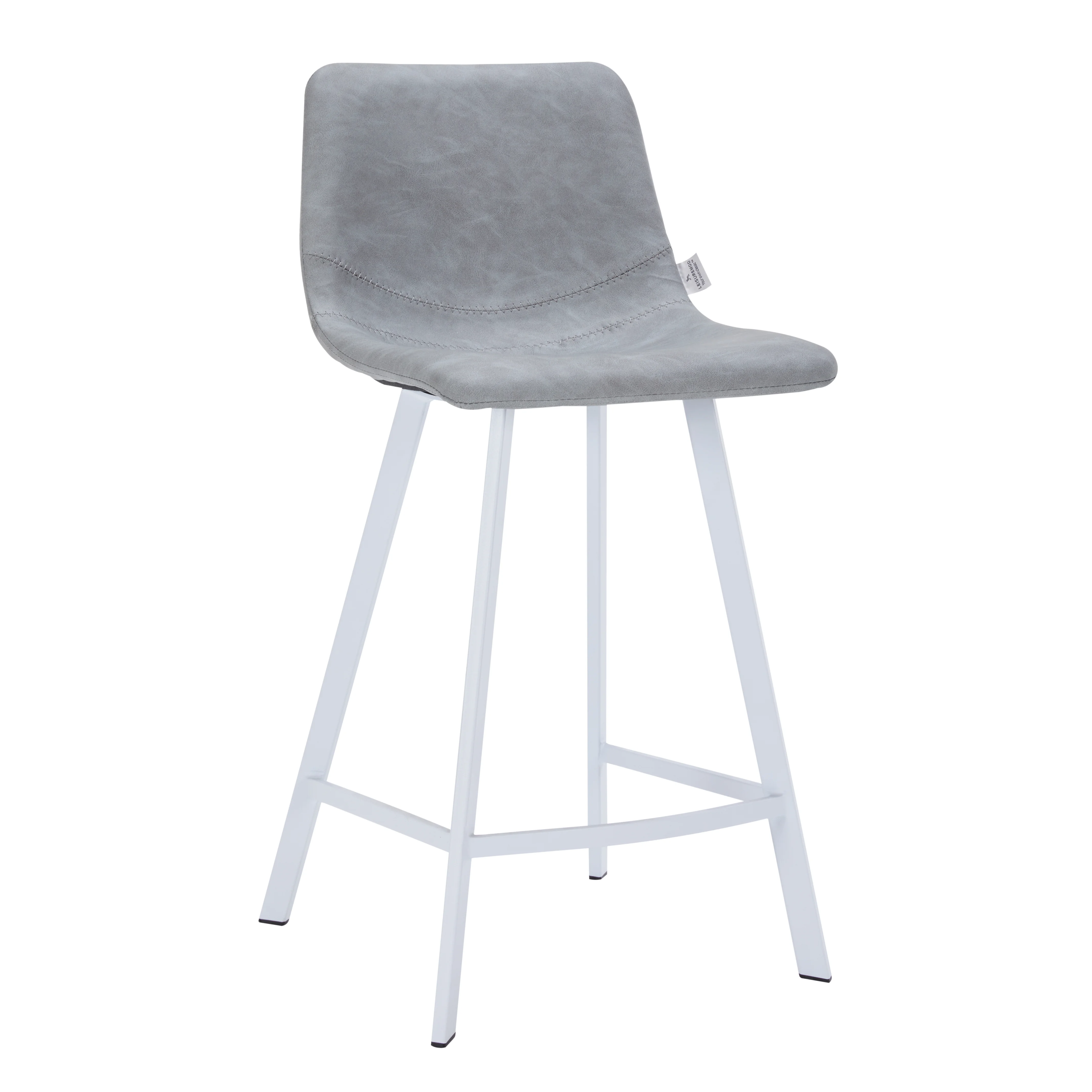 Elland - Counter stool -Light Grey- White base