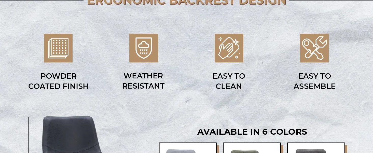 Elland - Bar stool -Charcoal Black- White Base