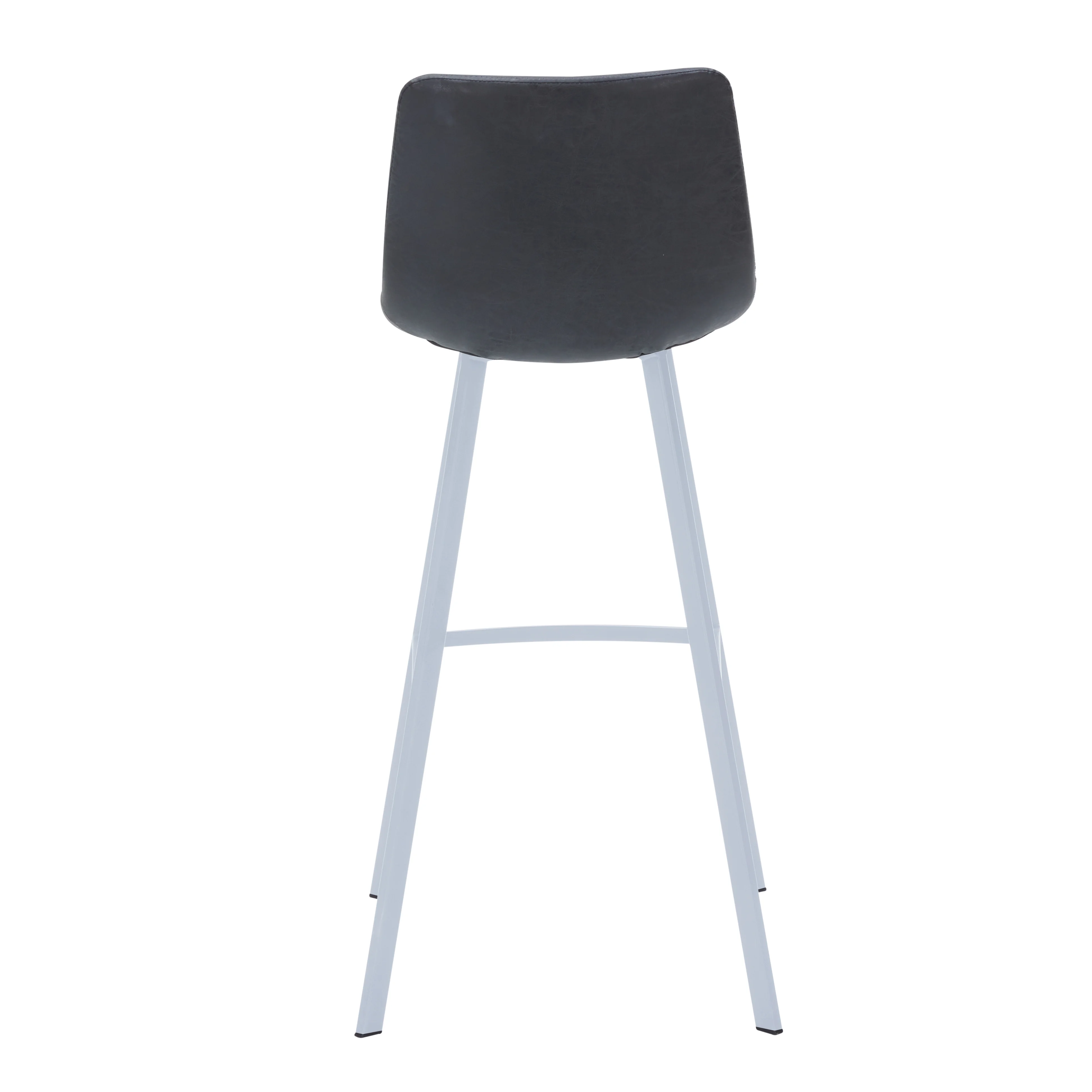 Elland - Bar stool -Charcoal Black- White Base Set of 2
