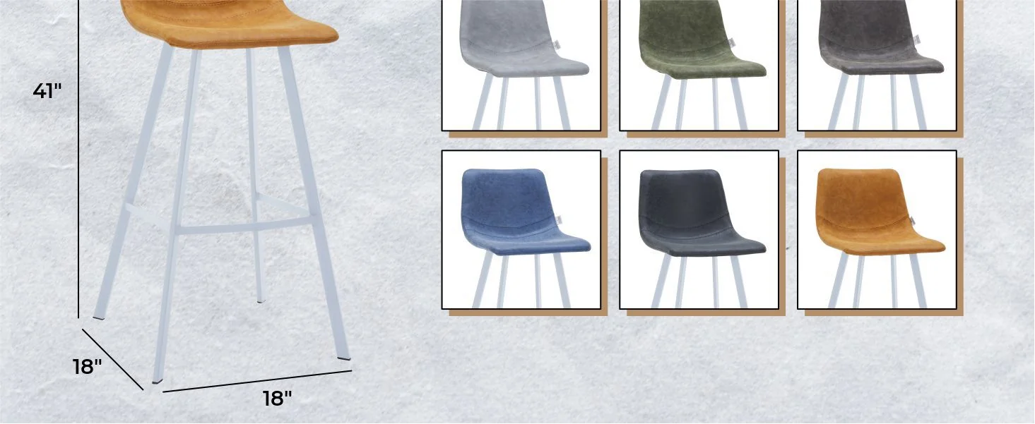 Elland - Bar stool - Light Brown - White Base