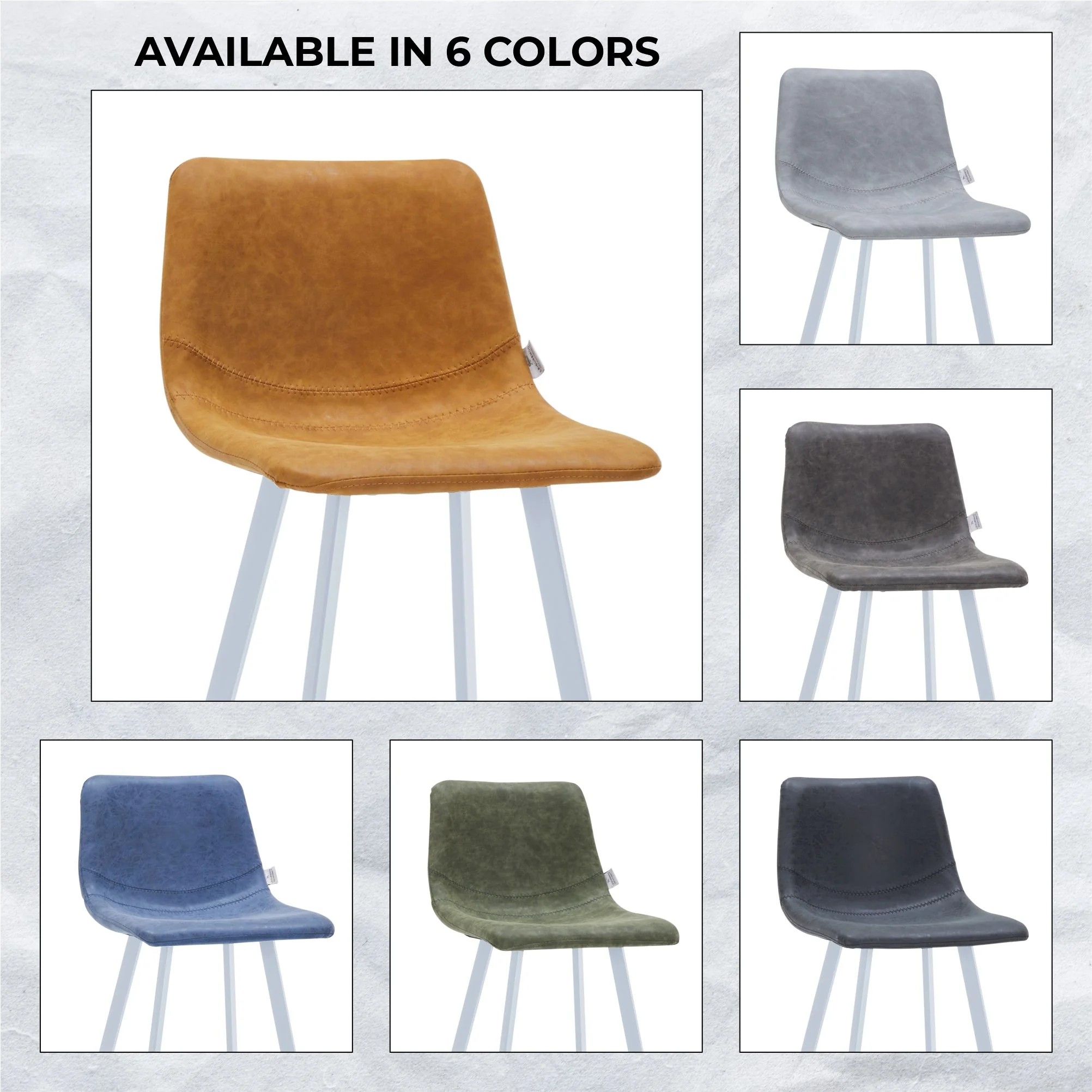 Elland - Bar stool - Light Brown - White Base Set of 2