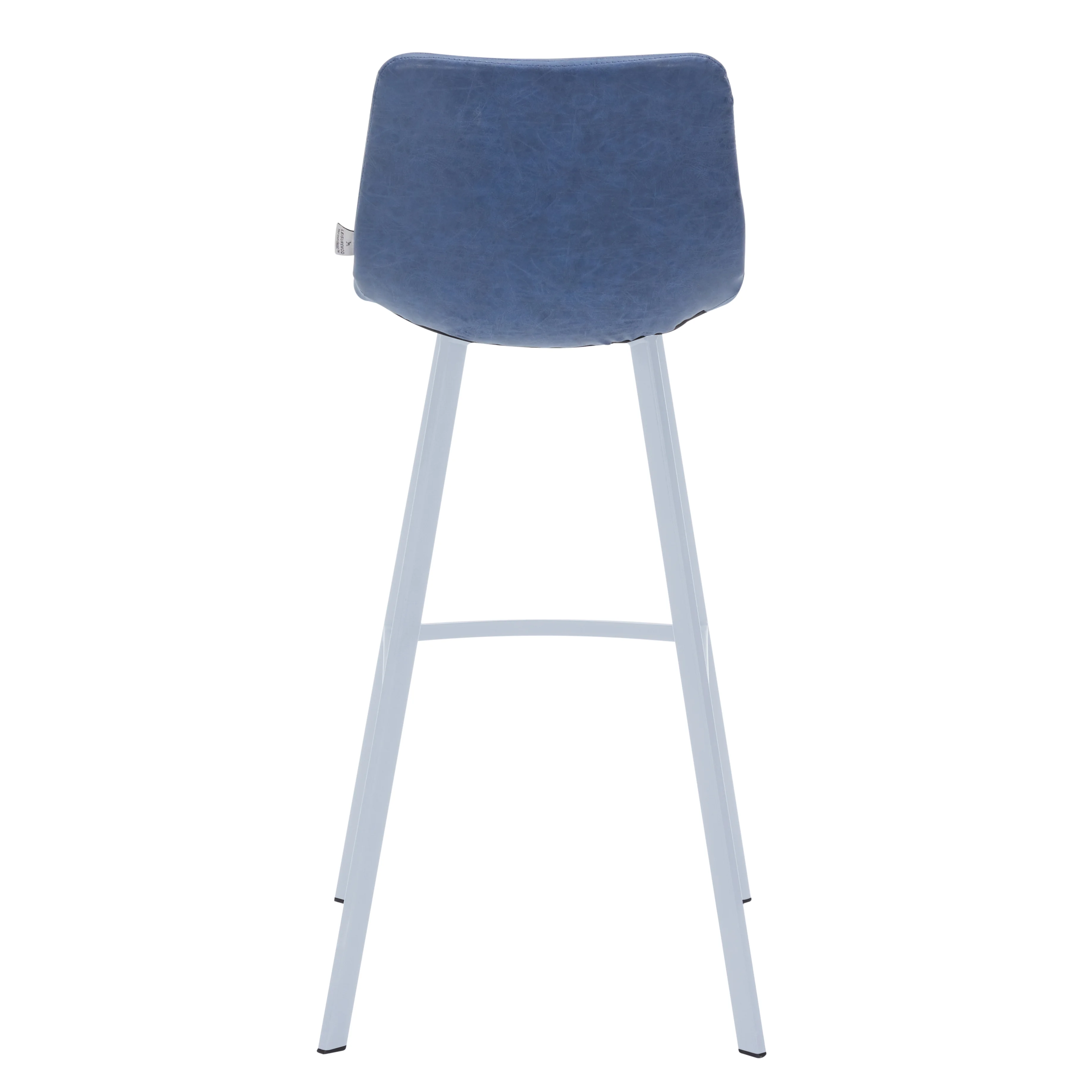 Elland - Bar stool - Peacock Blue - White Base Set of 2