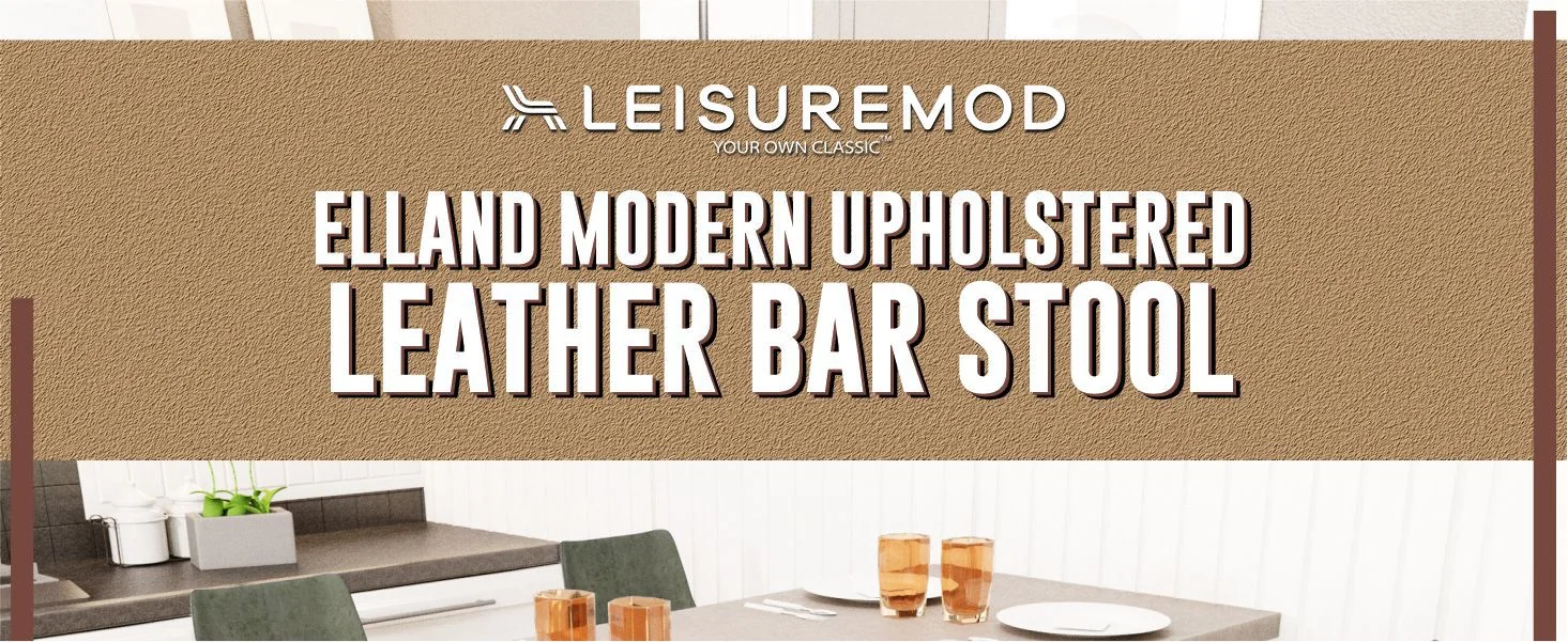 Elland - Bar stool - Olive Green- White Base