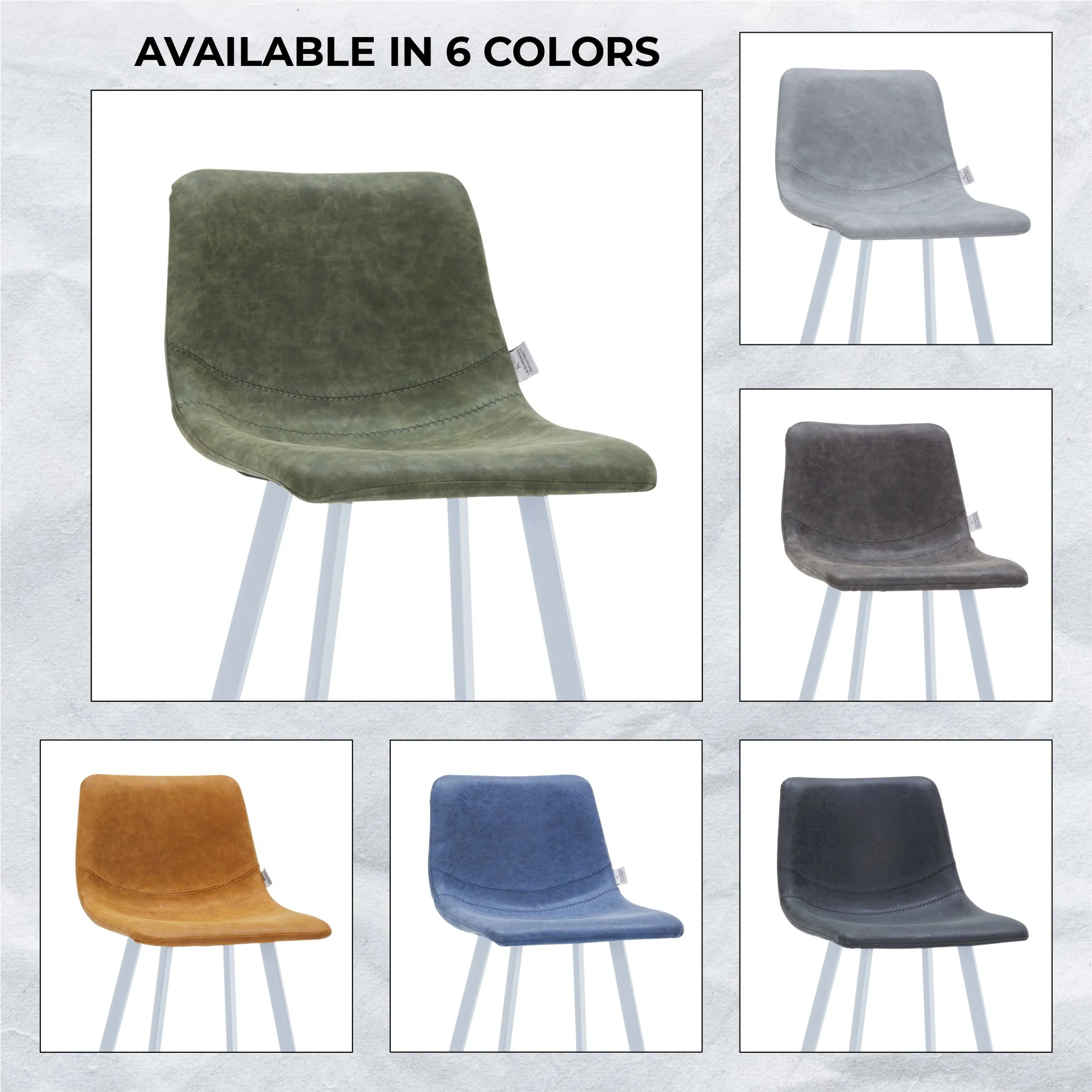 Elland - Bar stool - Olive Green- White Base