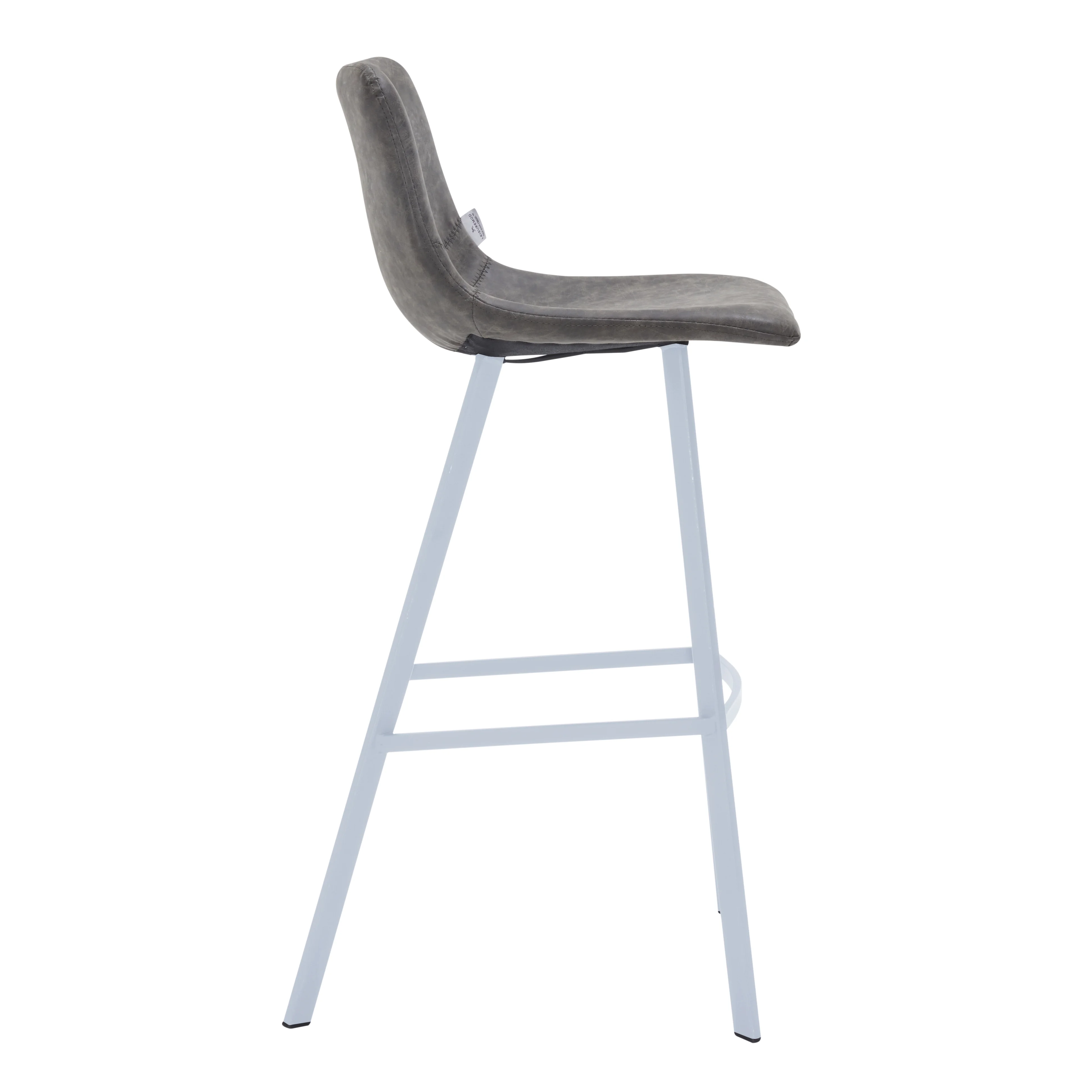 Elland - Bar stool - Grey- White Base