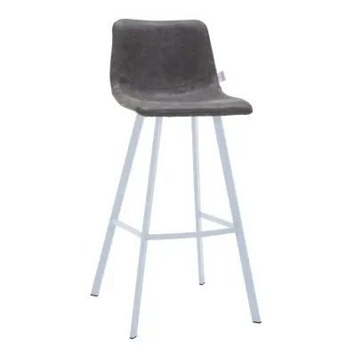 Elland - Bar stool - Grey- White Base