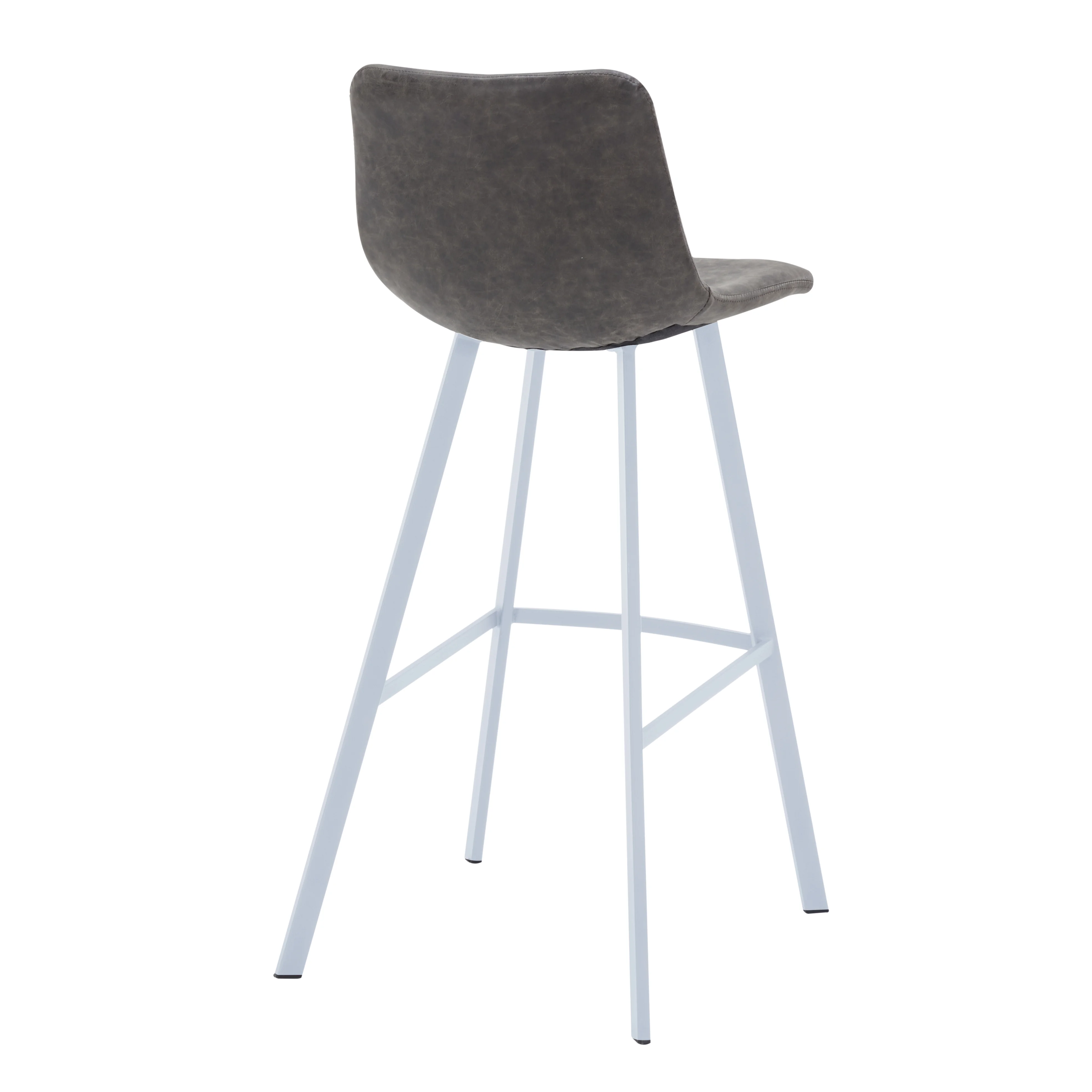 Elland - Bar stool - Grey- White Base Set of 2