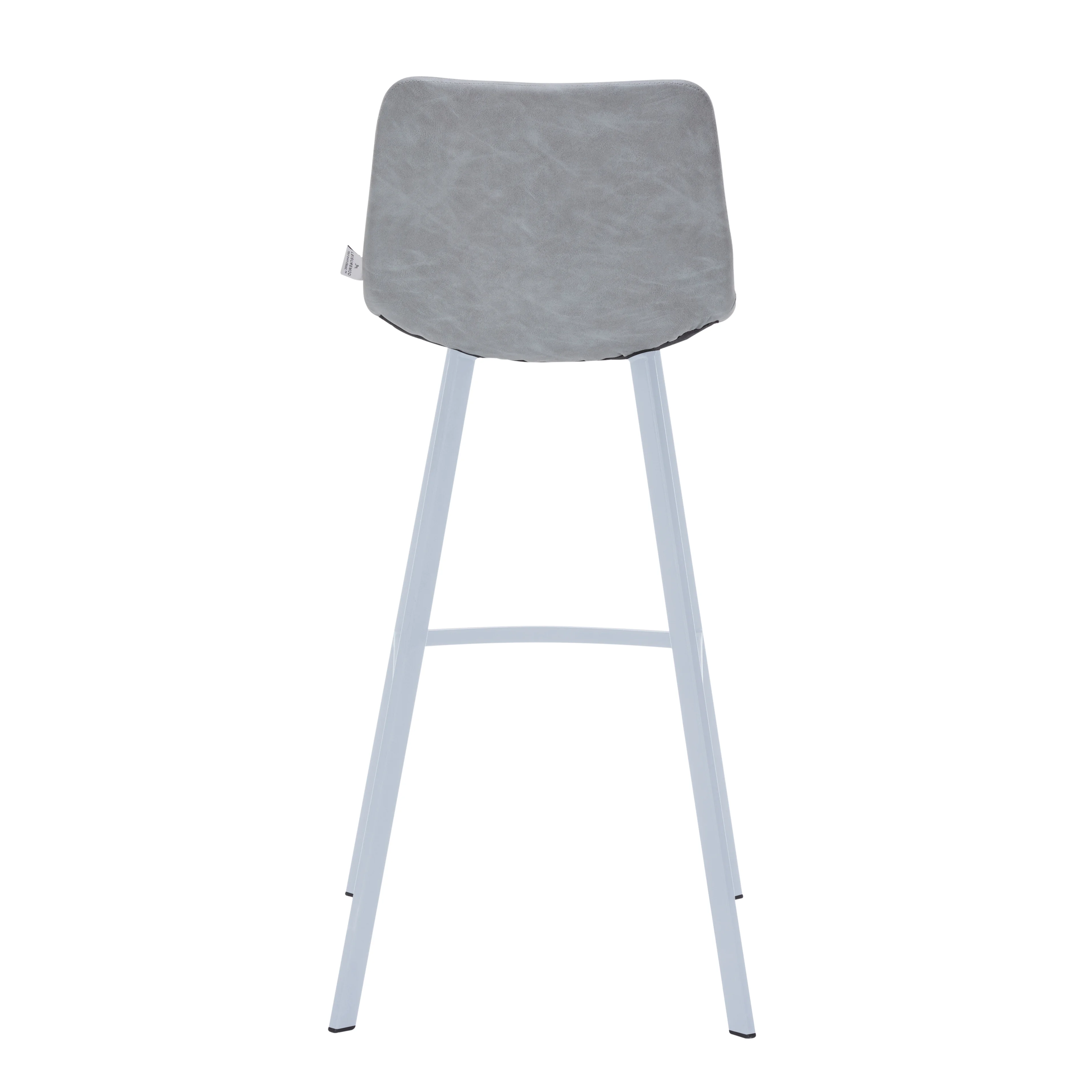 Elland - Bar stool -Light Grey- White Base