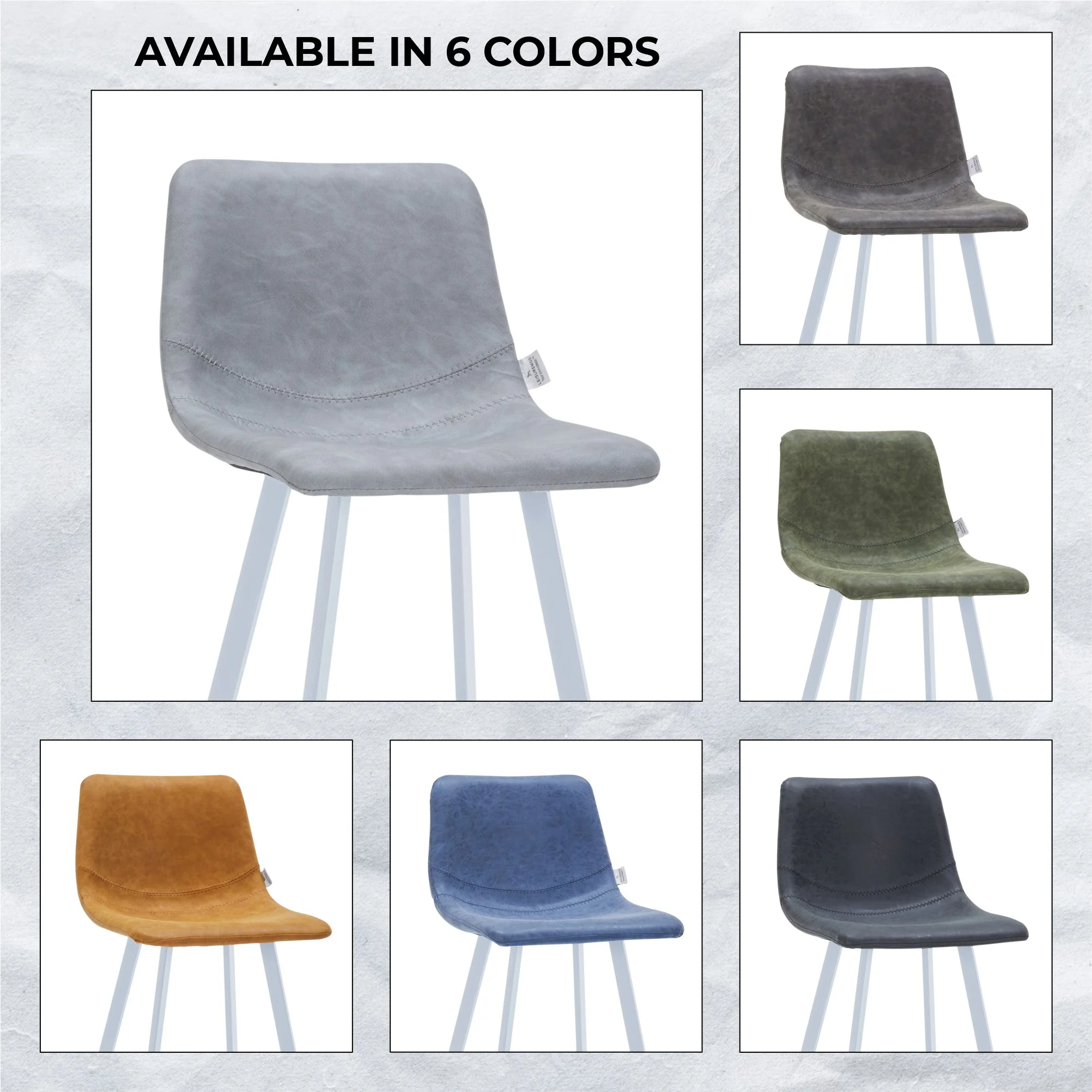 Elland - Bar stool -Light Grey- White Base