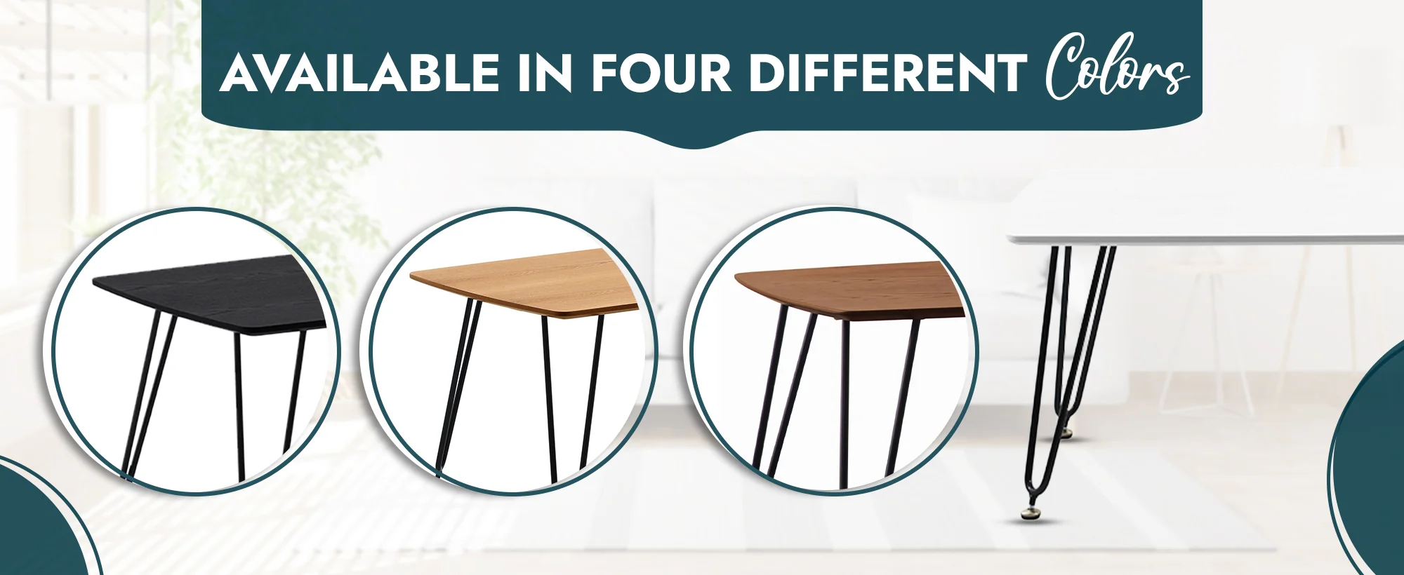 Elmwood Modern Wood Top Coffee Table With Iron Base