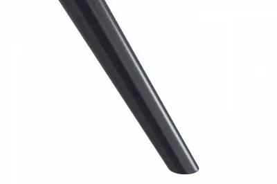 Elega Series Black Carbon Steel Dining Table 71 With White Grey Sintered Stone Top