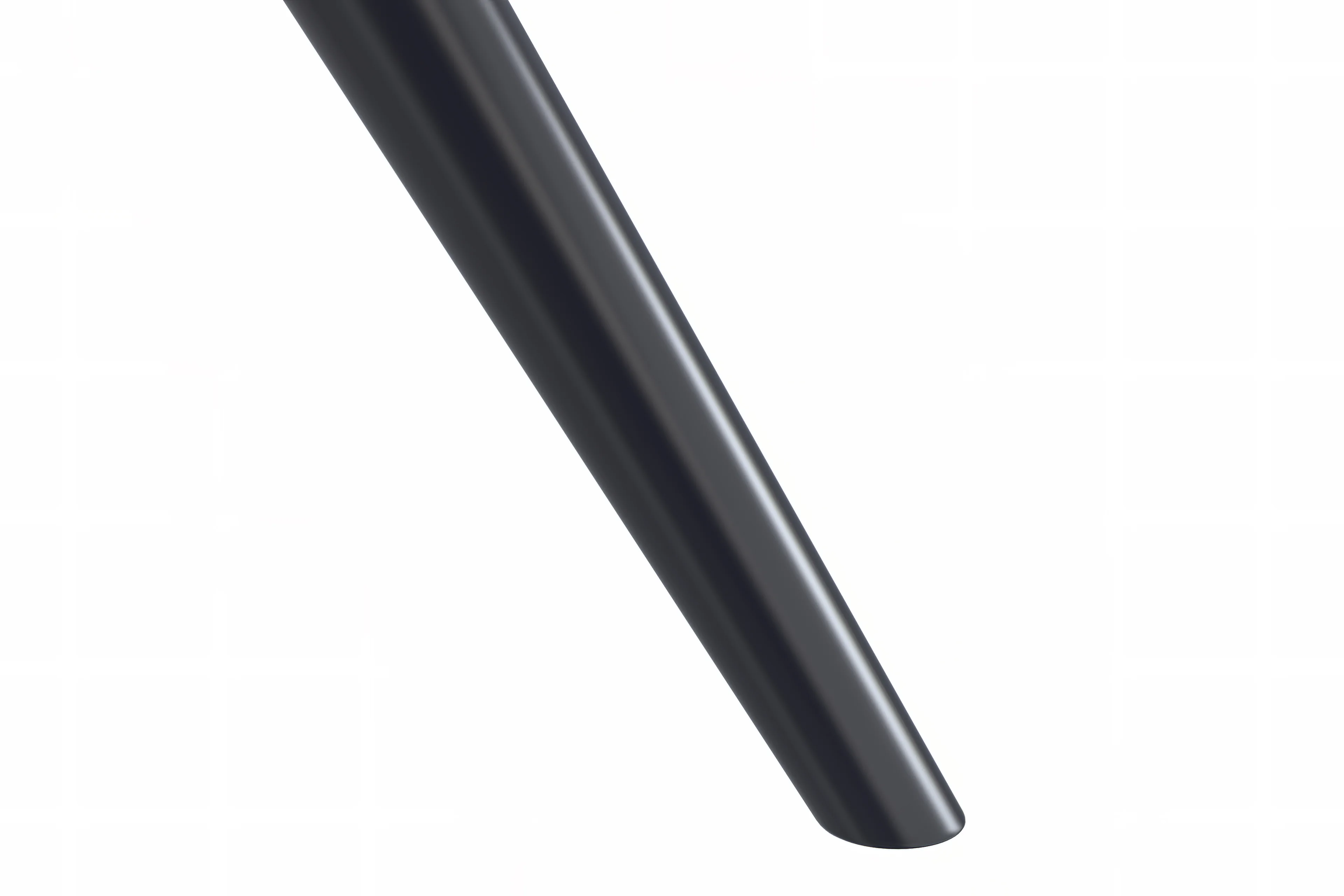 Elega Series Black Carbon Steel Dining Table 71 With Clear Glass Top