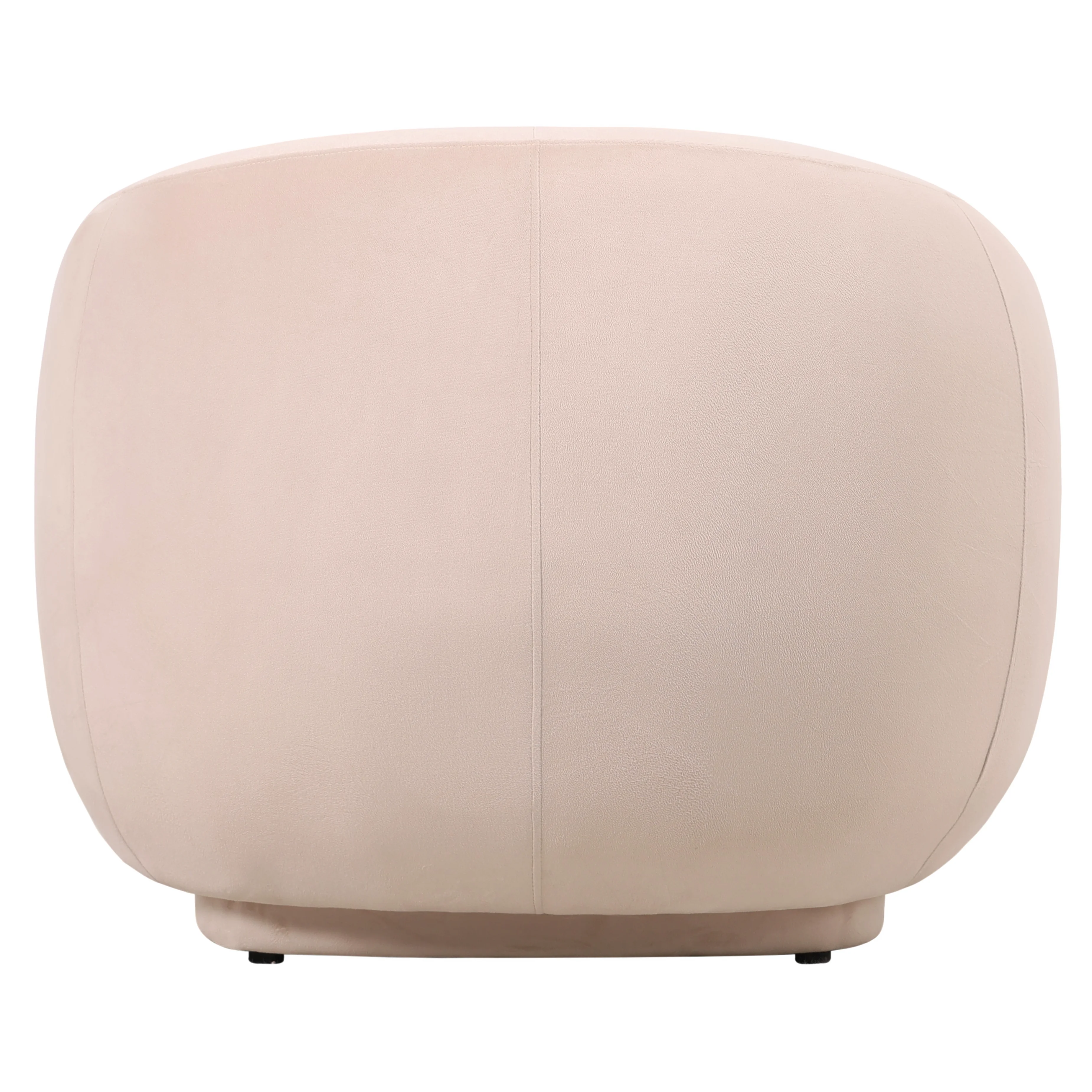 Faze Collection Modern Single Seater Sofa in Beige Velvet