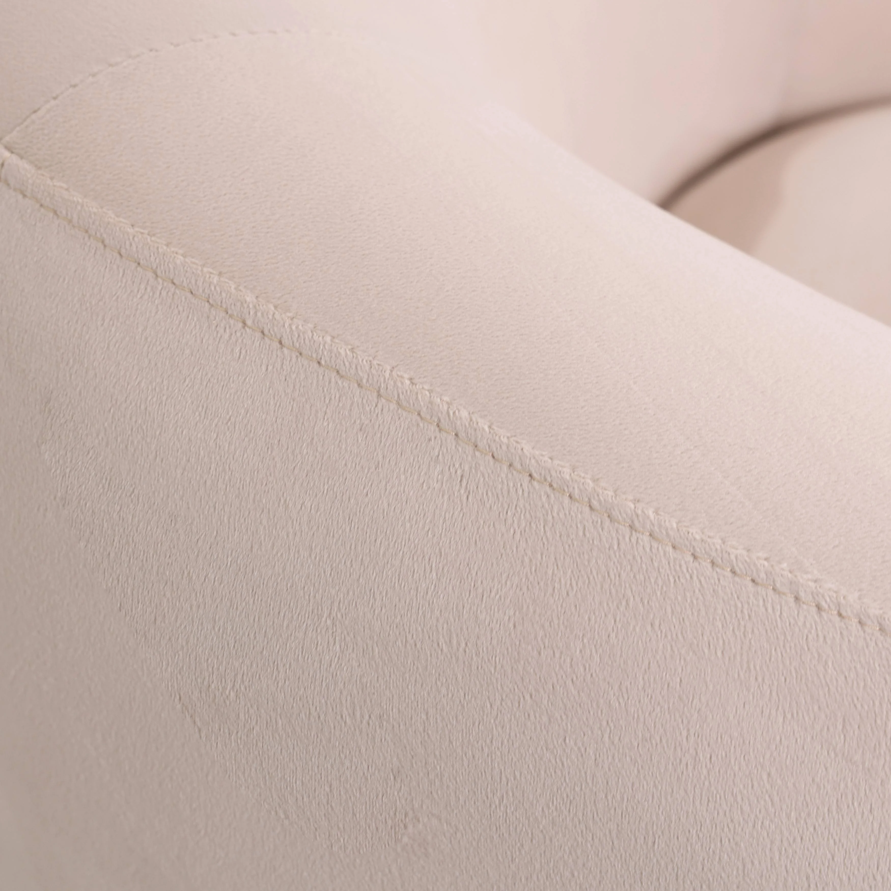 Faze Collection Modern Single Seater Sofa in Beige Velvet