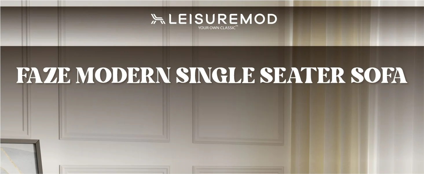 Faze Collection Modern Single Seater Sofa in Black Velvet