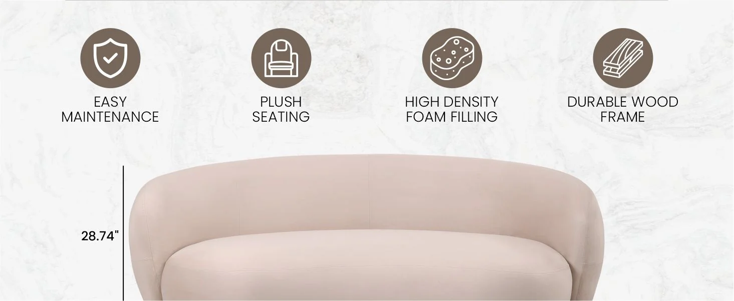 Faze 3-Seater Wide Couch Sofa Upholstered in Velvet