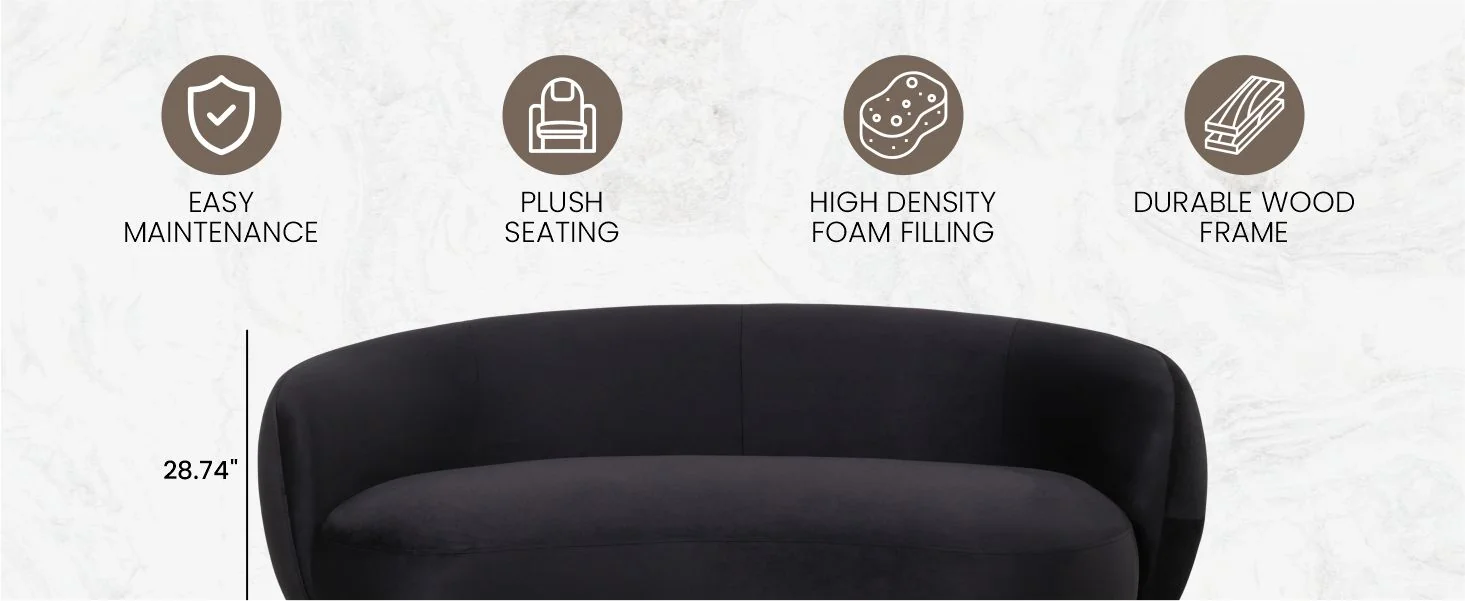 Faze 3-Seater Wide Couch Sofa Upholstered in Velvet