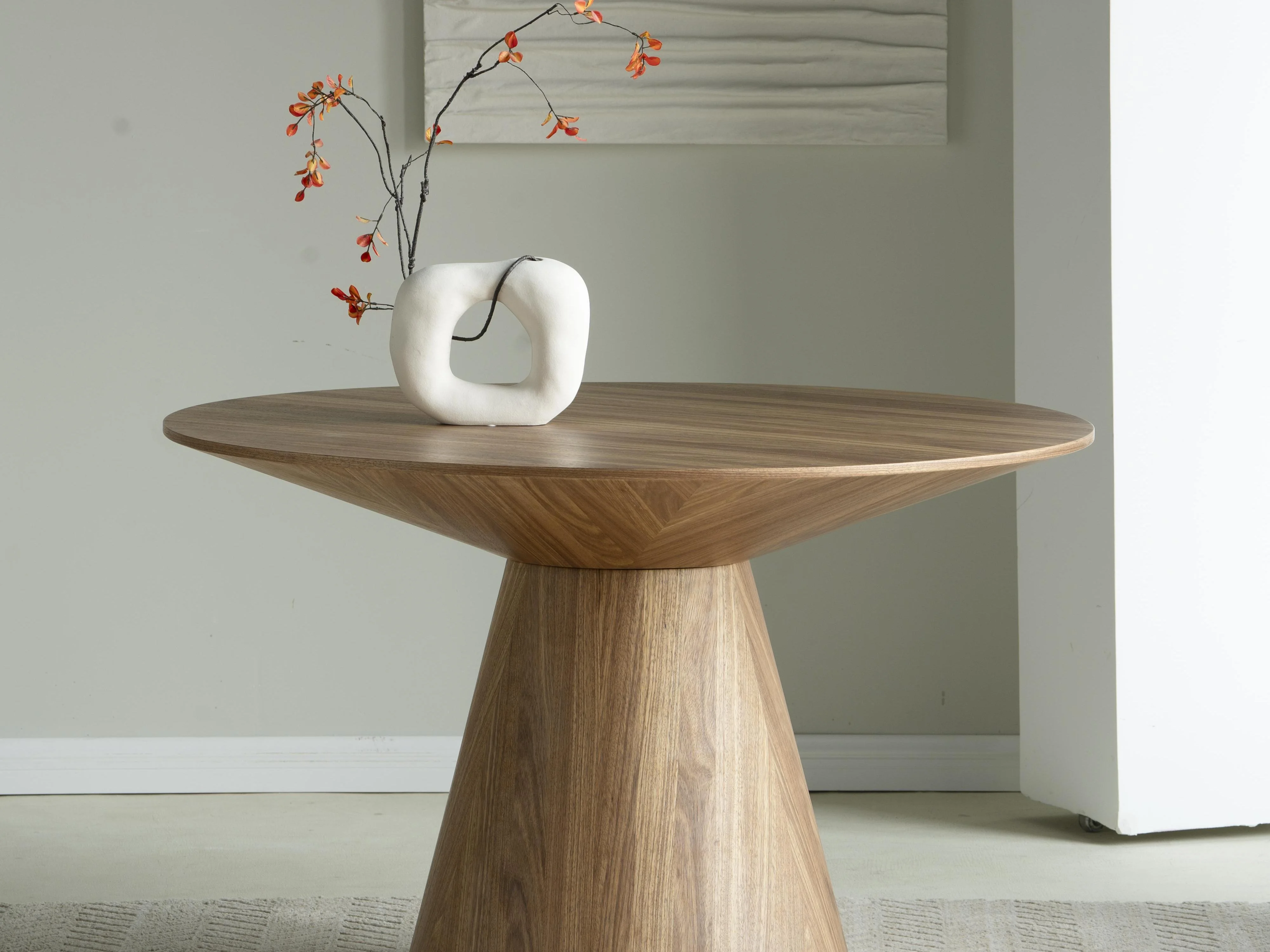 Fynix Collection Modern Dining Table In Natural Wood