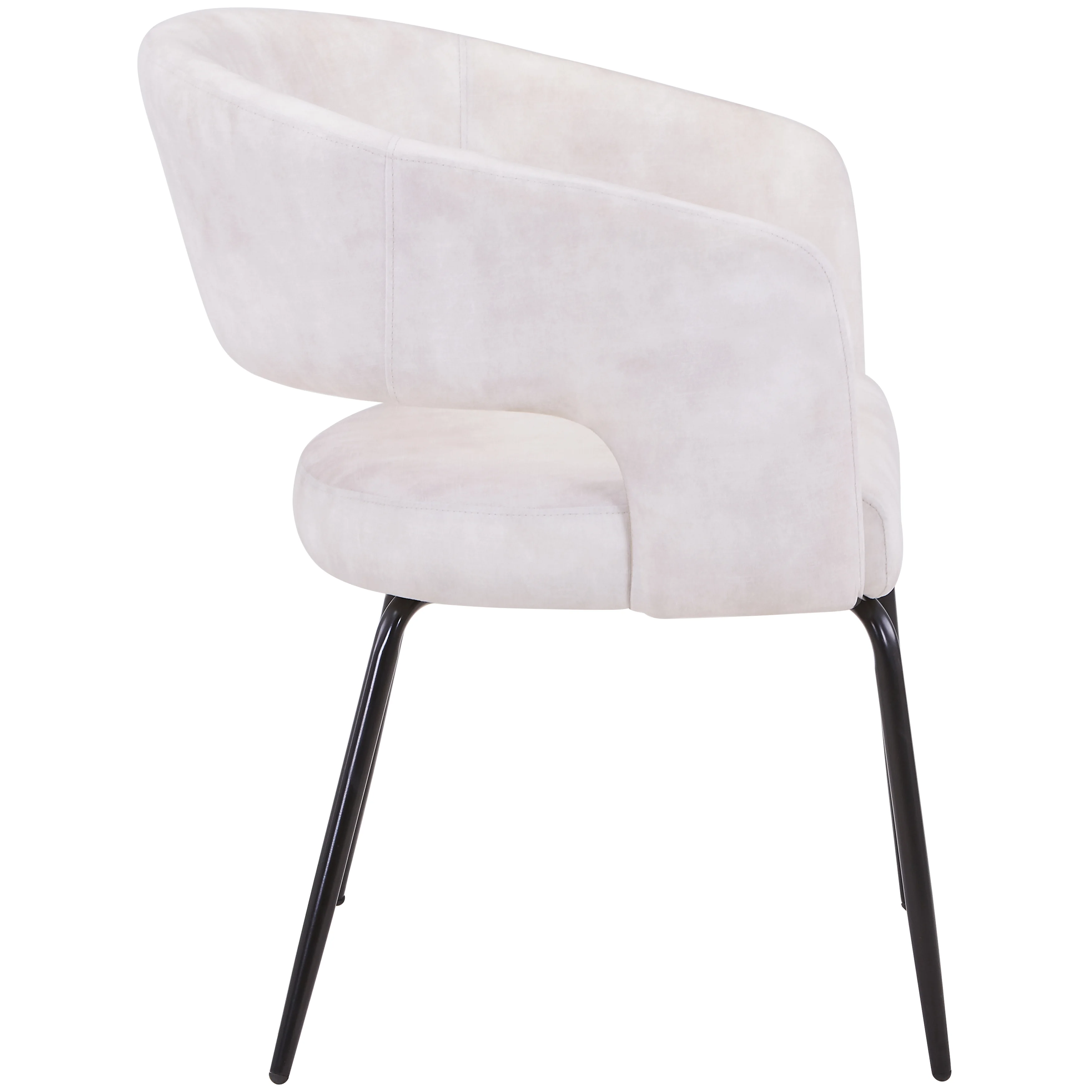 Ravenna 5-Piece Dining Set with Rectangular Dining Table in Maple and 6 Dining Chairs in Beige Velvet