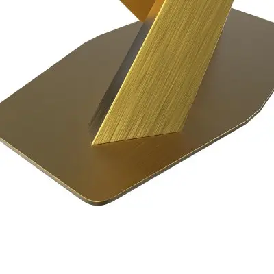 7-Piece Dining Set with Rectangular Glass Dining Table Gold Base and 6 Velvet Dining Chairs with Iron Base