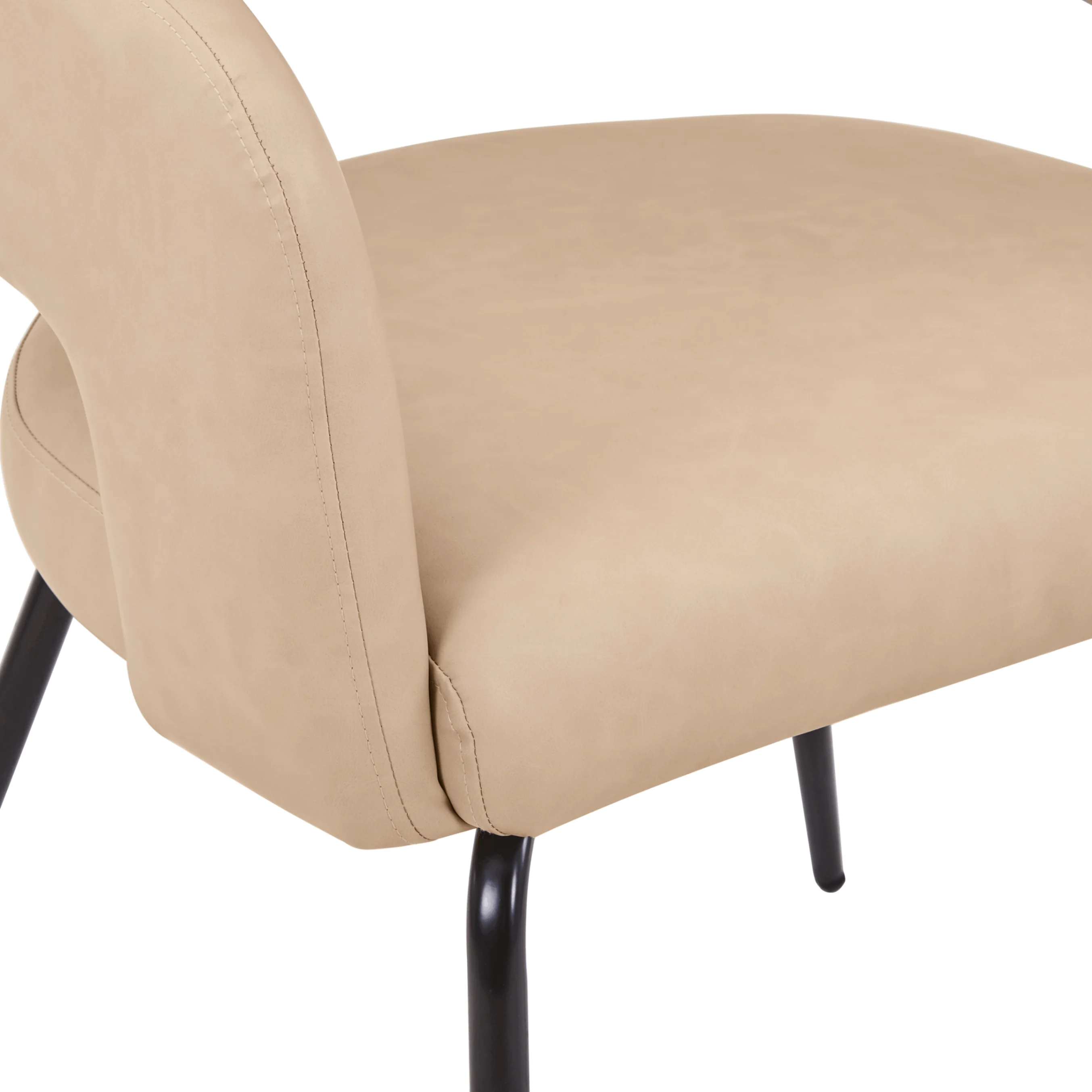 7-Piece Dining Set with Rectangular Sintered Stone Dining Table Gold Base and 6 Leather Dining Chairs with Iron Base