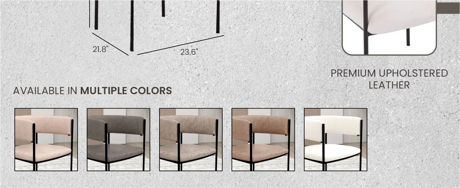 Gavin Series Modern Chair Black Frame in Taupe Set of 2