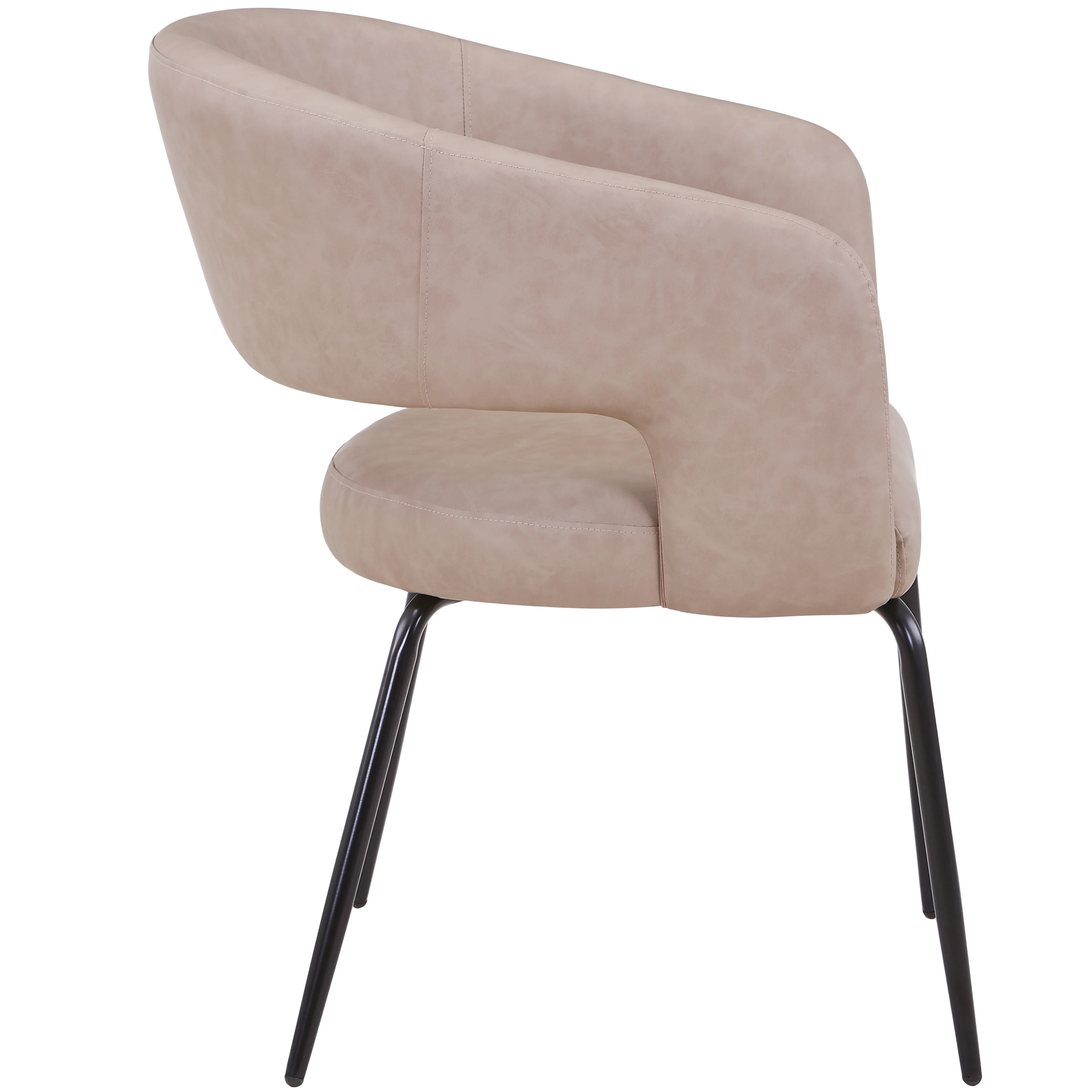 7-Piece Dining Set with Rectangular Glass Dining Table Gold Base and 6 Leather Dining Chairs with Iron Base