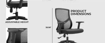 Office Glen Series Office Task Chair In Grey