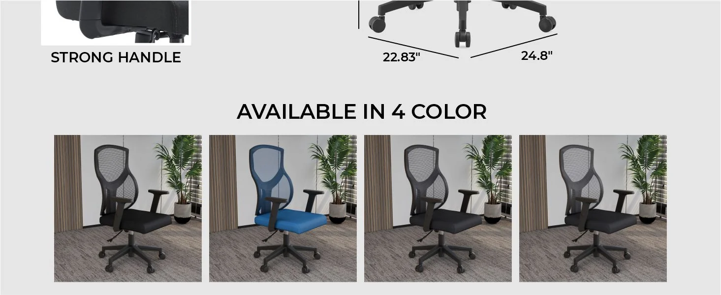 Office Glen Series Office Task Chair In Light Grey