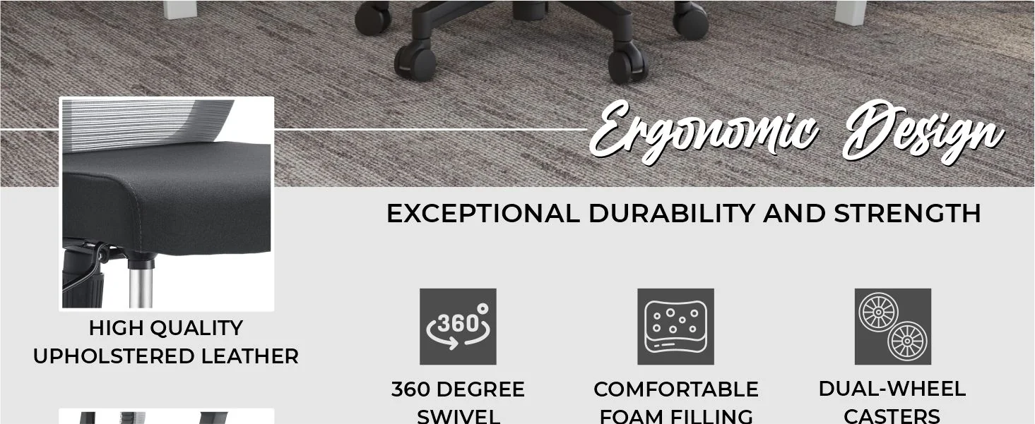 Office Glen Series Office Task Chair In Light Grey