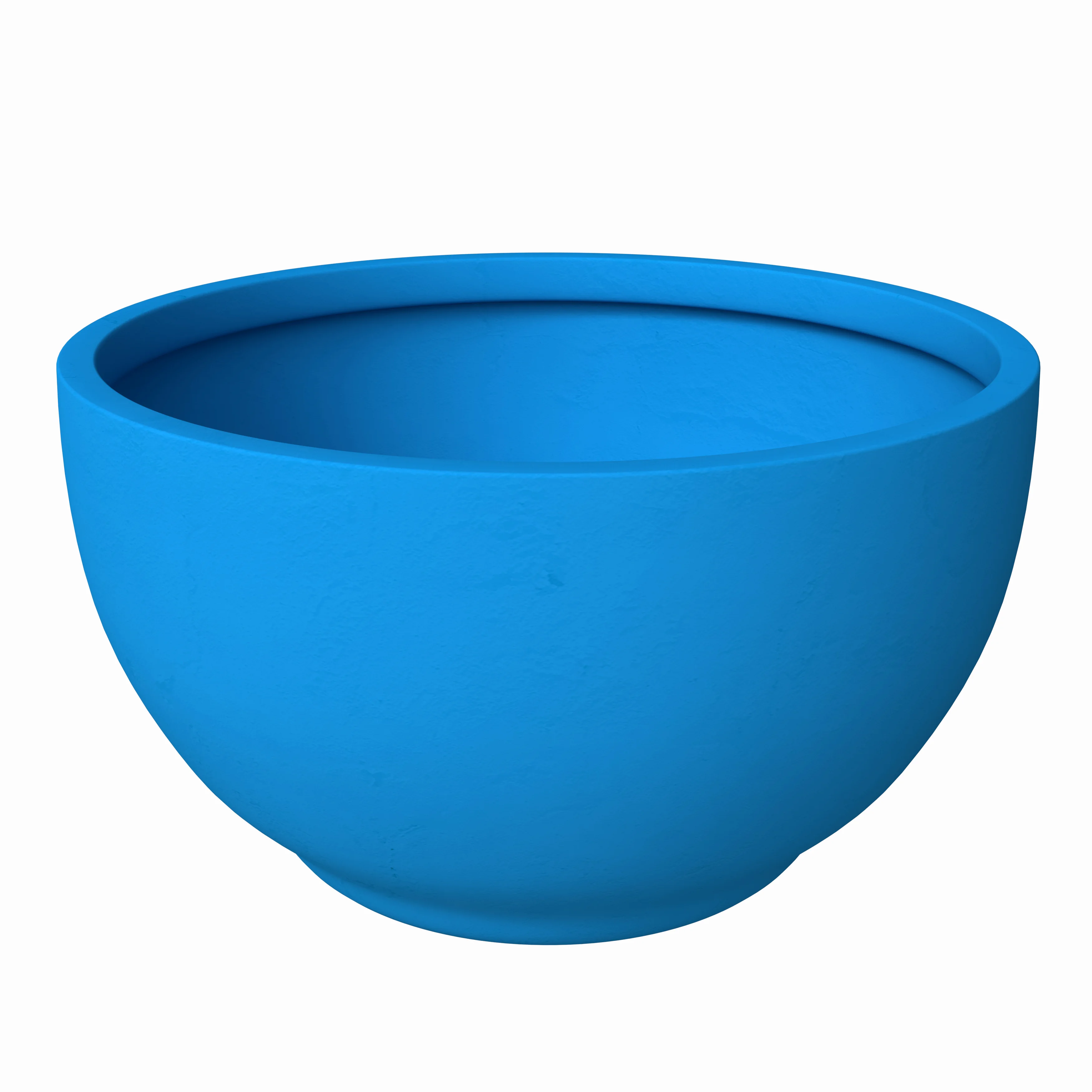 Grove Series Hemisphere Poly Clay Planter in Blue 10.6 Dia, 5.9 High