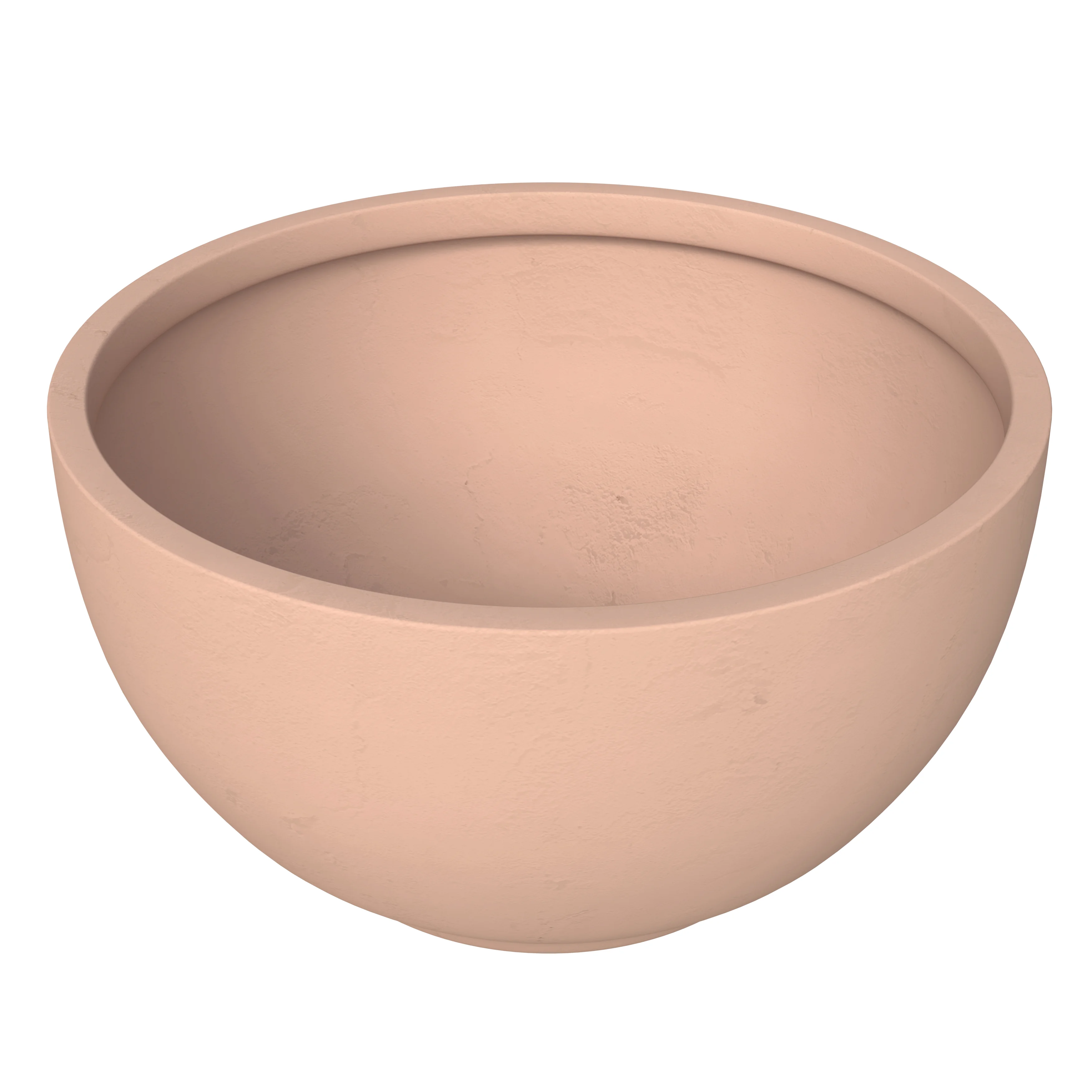 Grove Series Hemisphere Poly Clay Planter in Terra cotta Color 10.6 Dia, 5.9 High