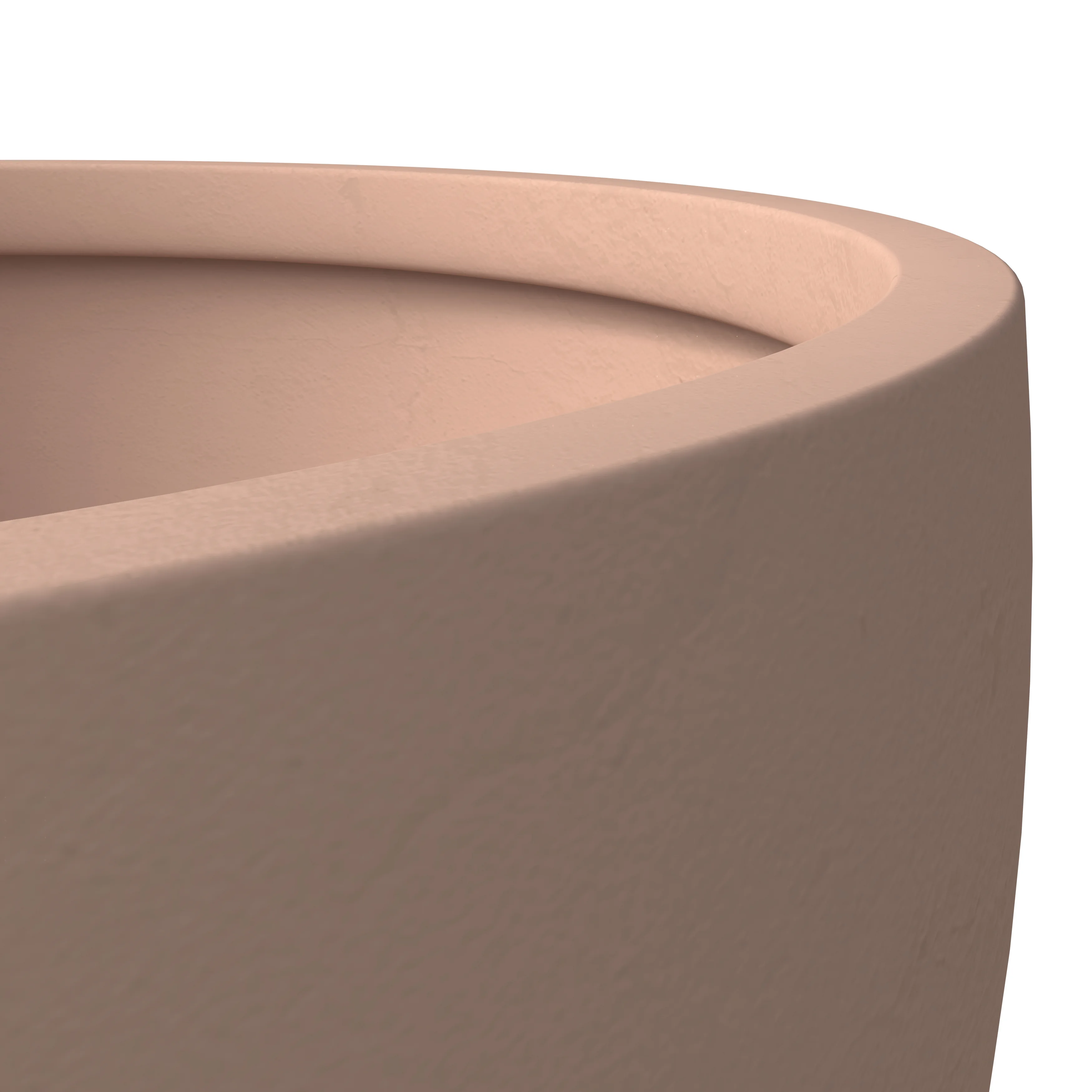 Grove Series Hemisphere Poly Clay Planter in Terra cotta Color 10.6 Dia, 5.9 High