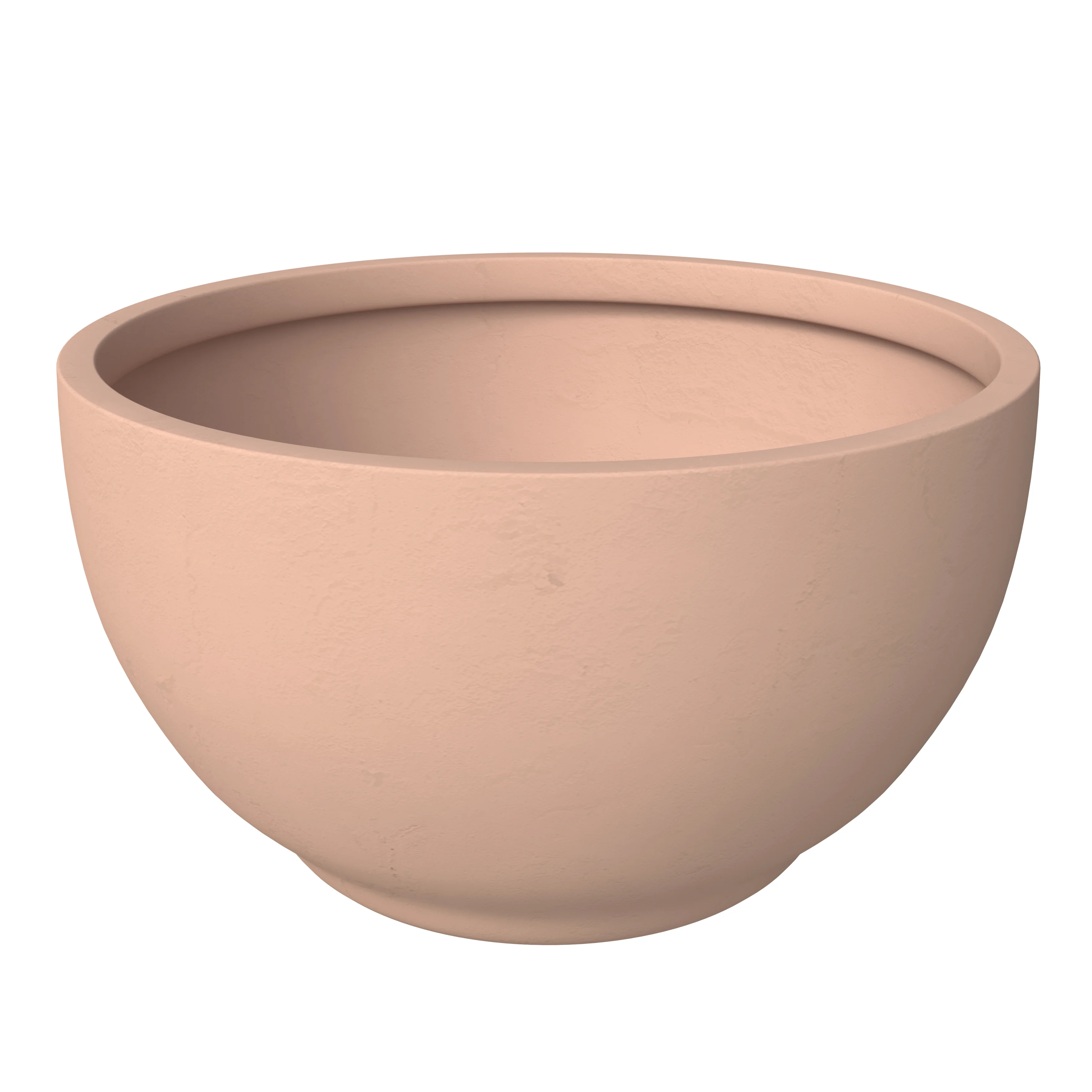 Grove Series Hemisphere Poly Clay Planter in Terra cotta Color 12.4 Dia, 7.1 High