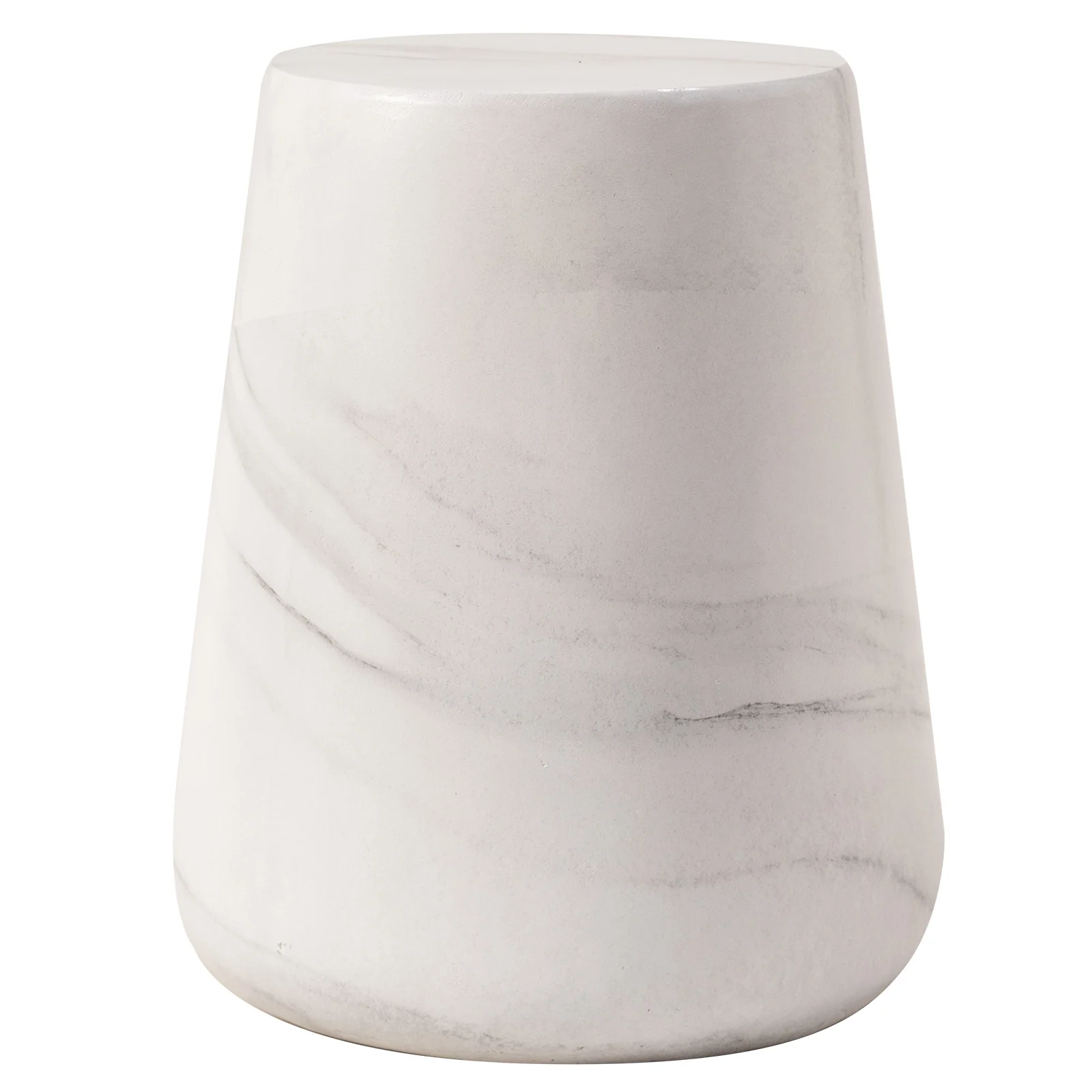 Modern Side End Table Glint Series In Marble White