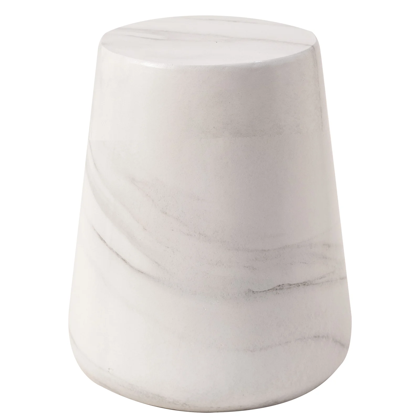 Modern Side End Table Glint Series In Marble White