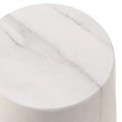 Modern Side End Table Glint Series In Marble White