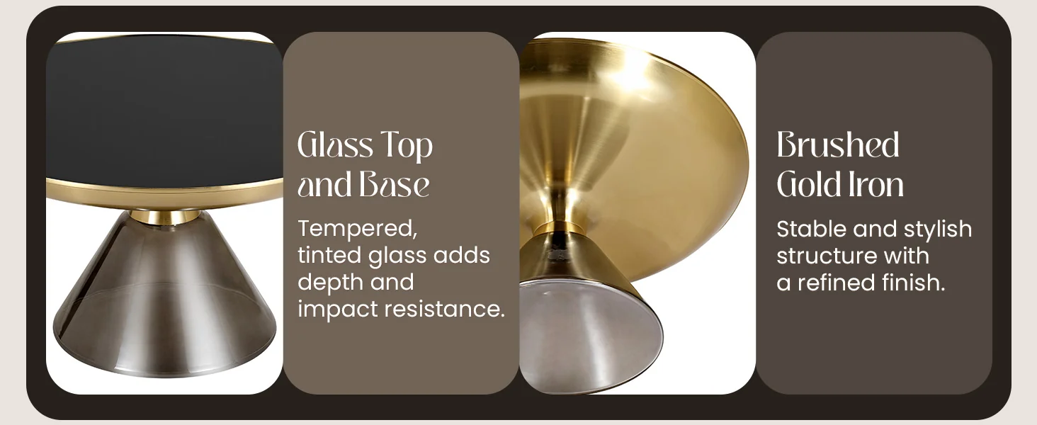 Hyalus Collection Glass Coffee table in Smoke