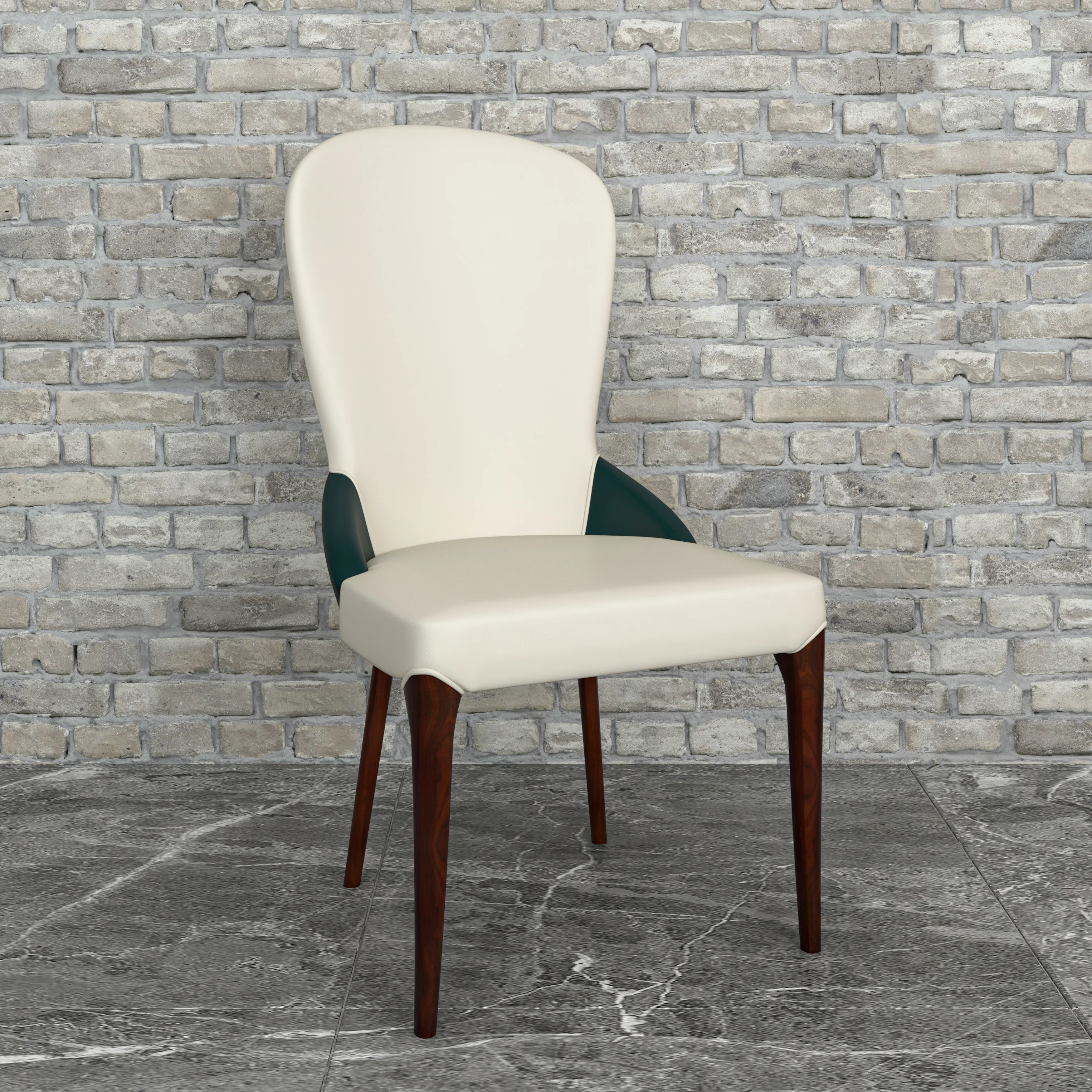 Havana Collection Modern Wooden Dining Chair in Green