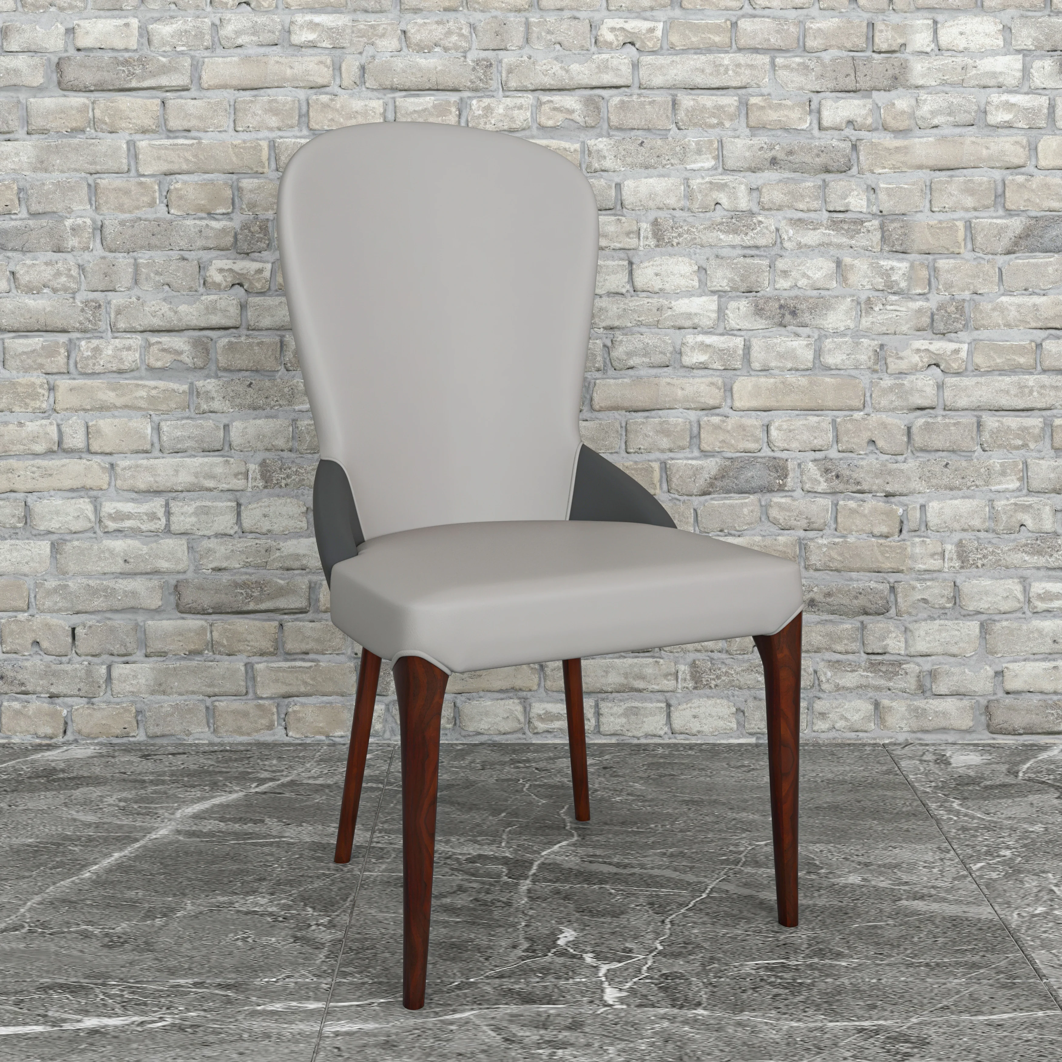 Havana Collection Modern Wooden Dining Chair in Grey