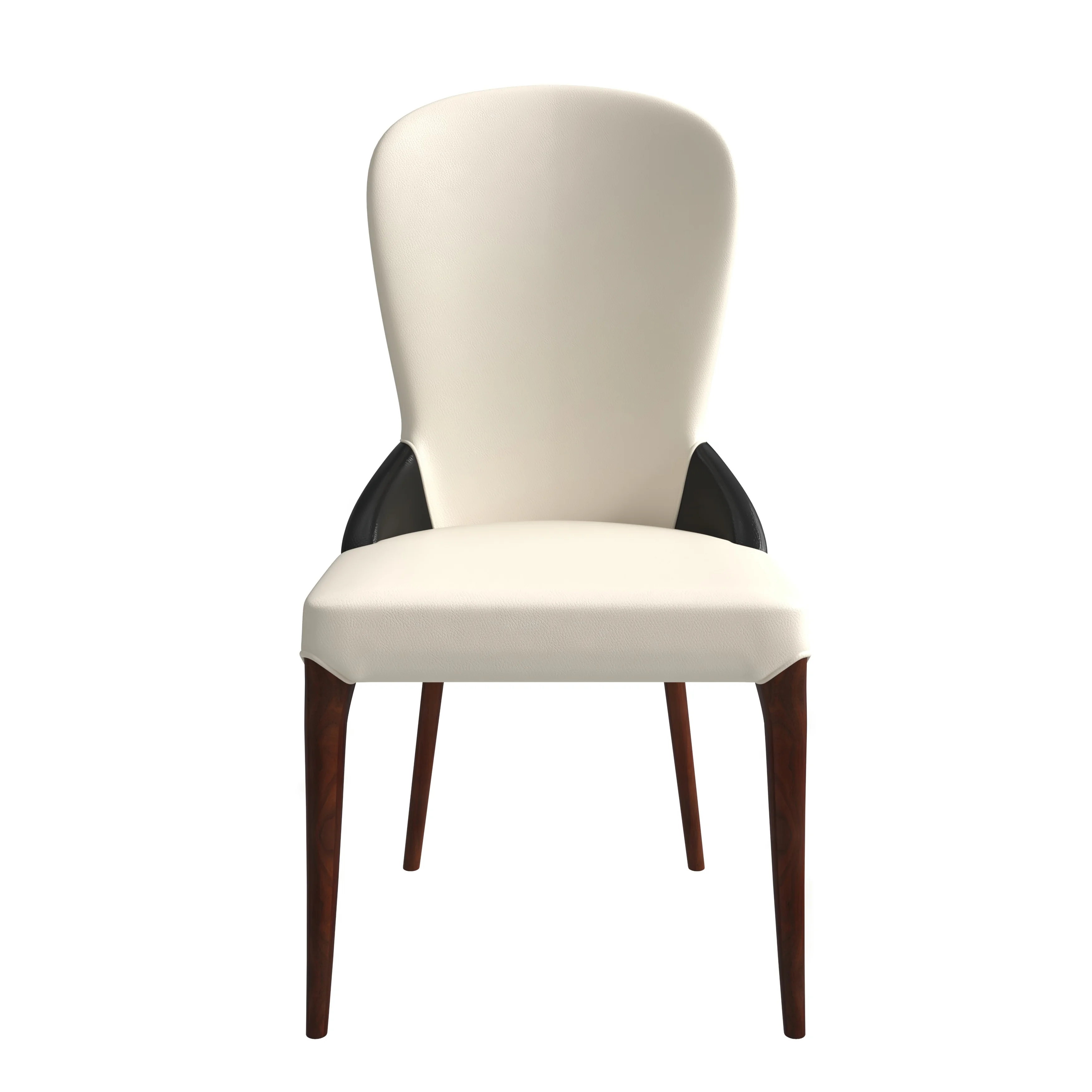 Havana Collection Modern Wooden Dining Chair in Black/White
