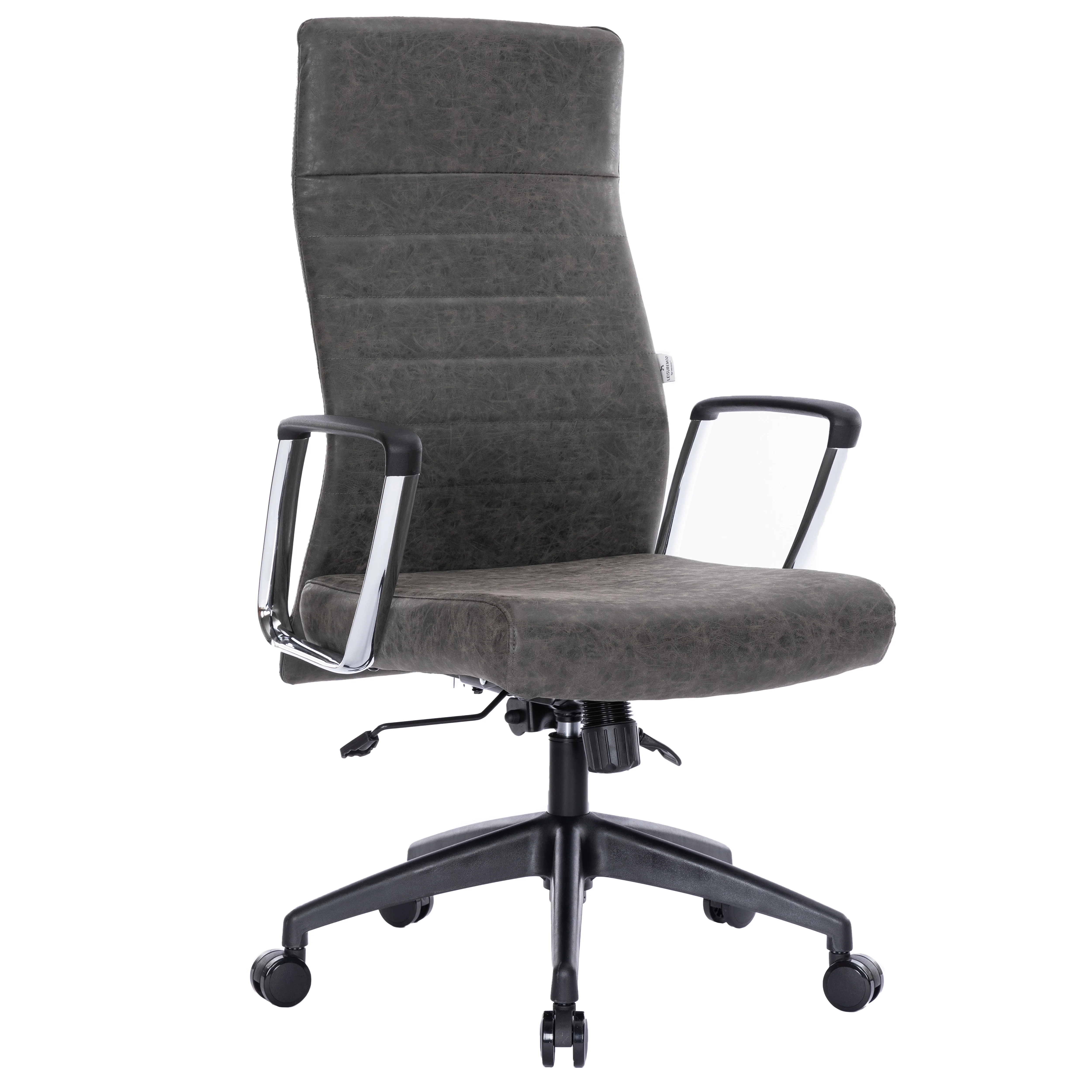 Hilton Leather Office Chair in Charcoal