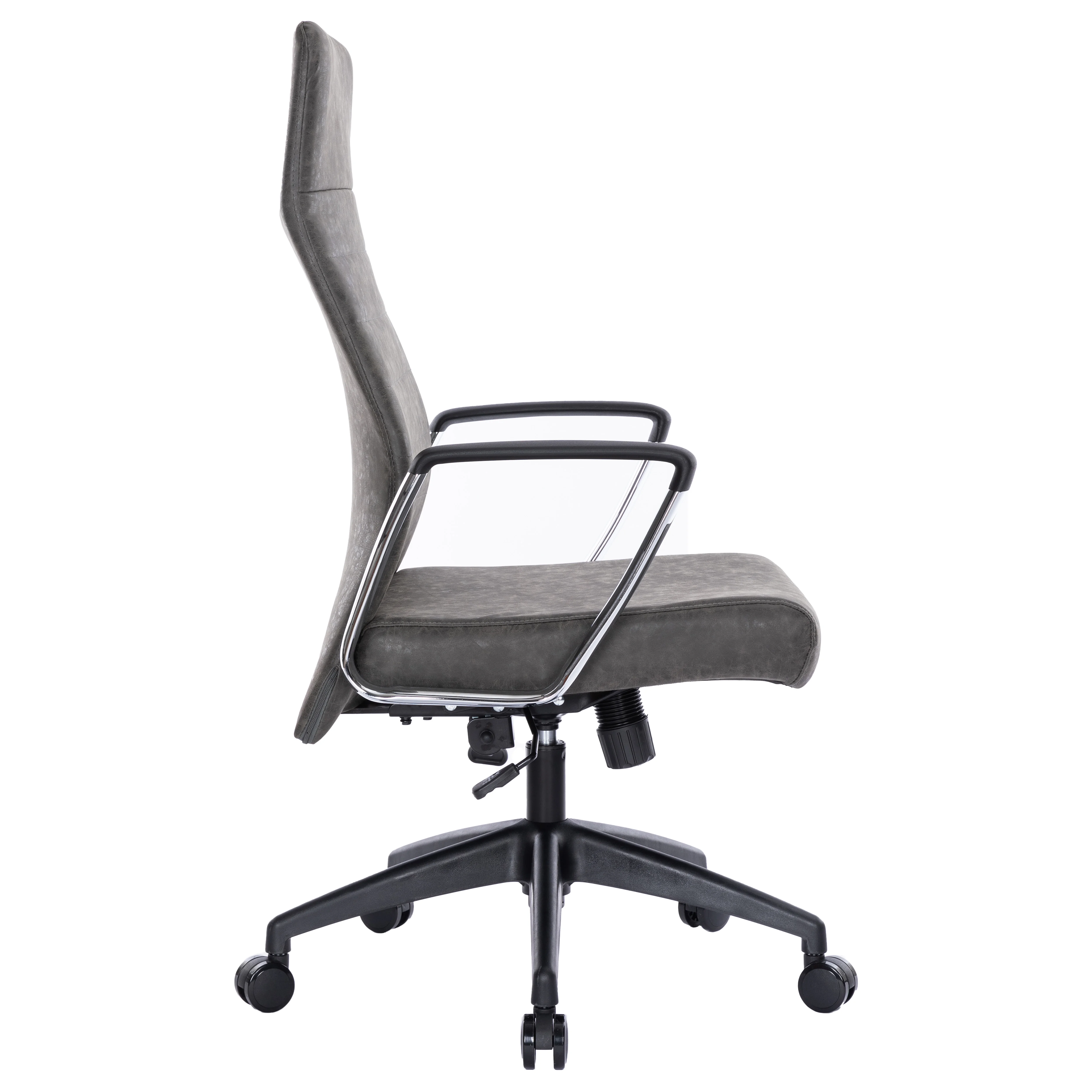 Hilton Leather Office Chair in Charcoal