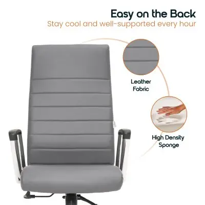 Hilton Modern High-Back Leather Office Chair